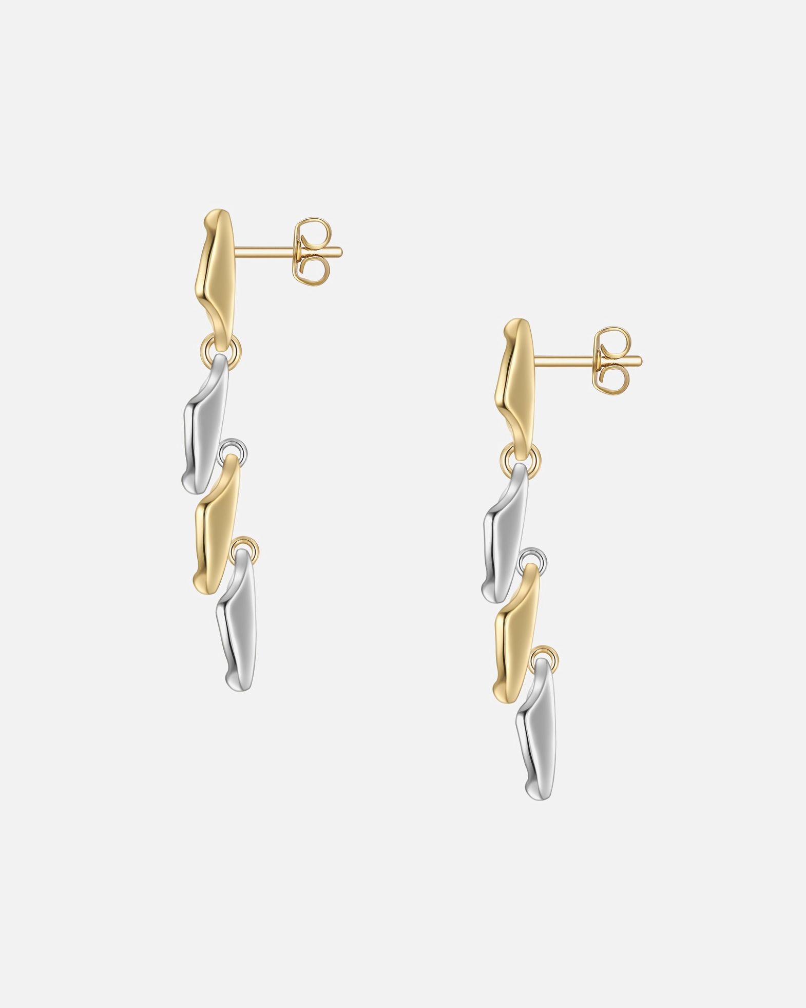 Ohrringe für Weiblich Yokoamii Ohrhänger aus Metall-Legierung in silber/gelbgold 49,3 mm