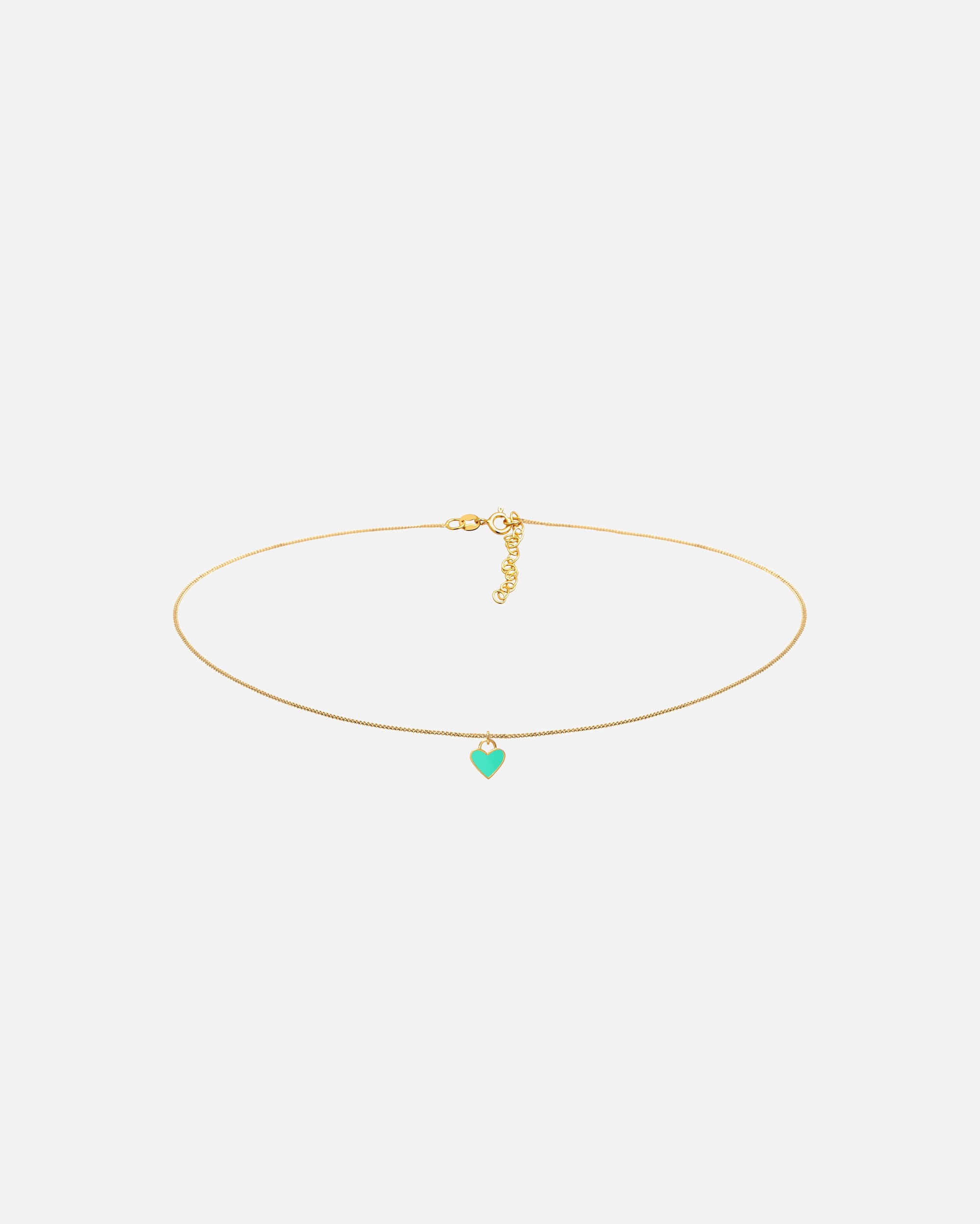 Halskette für Weiblich Elli Choker Herz Anhänger Emaille Liebe 925 Silber 1 Stück