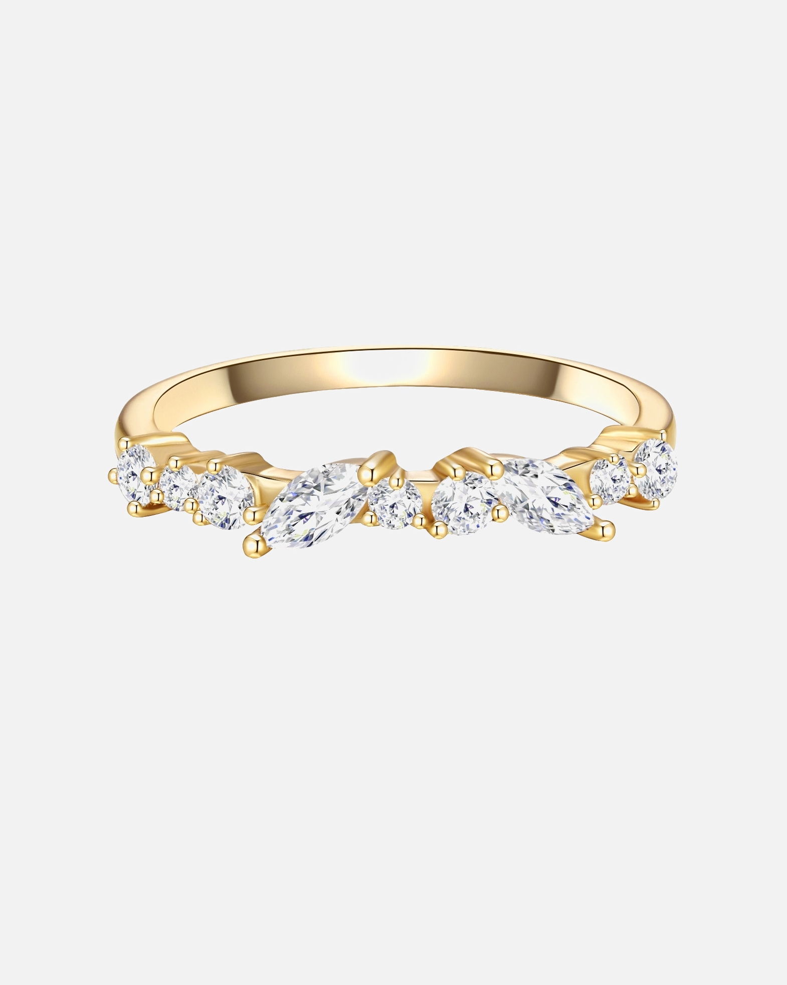 Ring für Weiblich Glanzstücke München Ring aus Sterling Silber in gelbgold mit Zirkonia 48