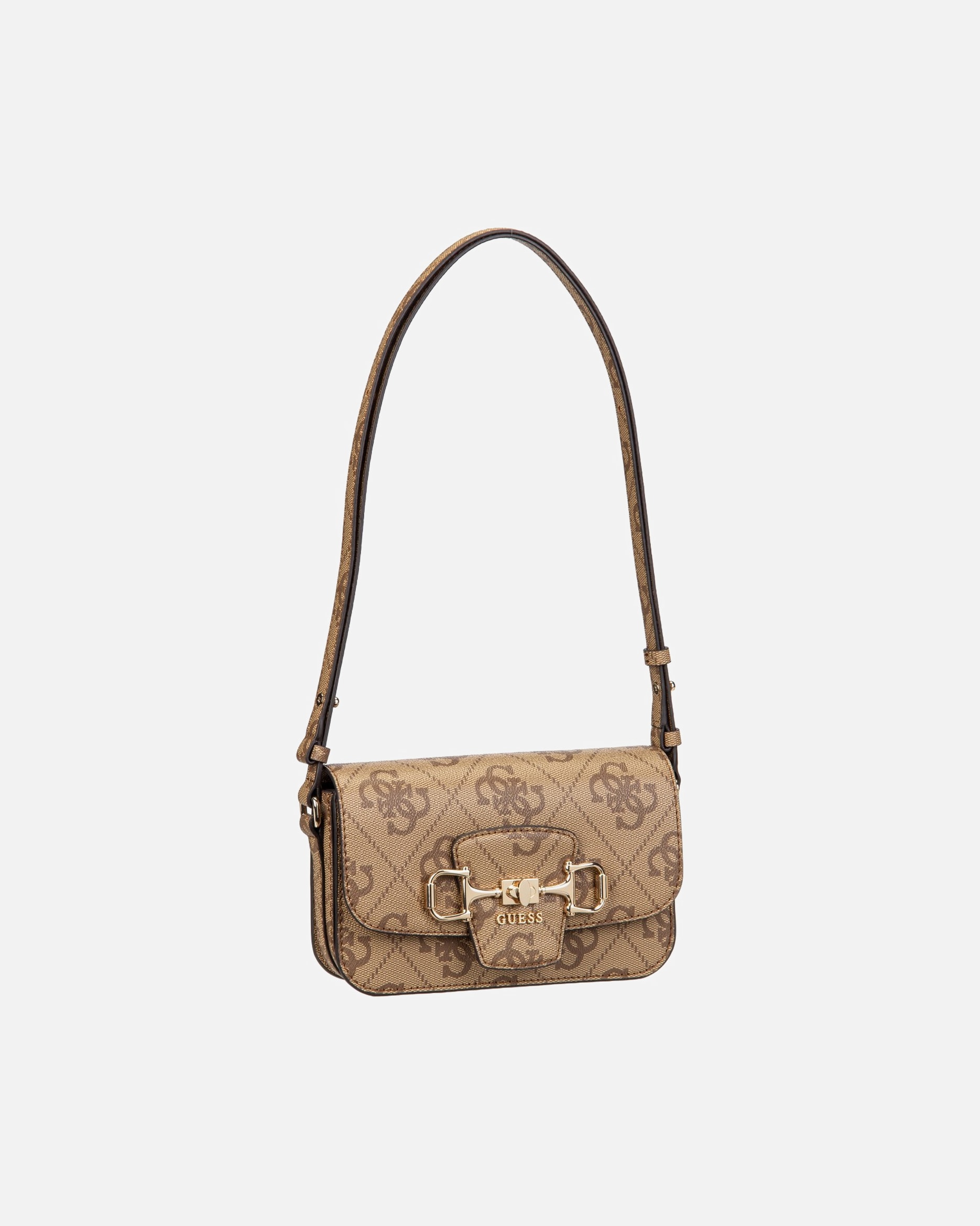 Umhängetasche für Weiblich GUESS Umhängetasche Janie Logo Conv Xbody Flap Latte Logo