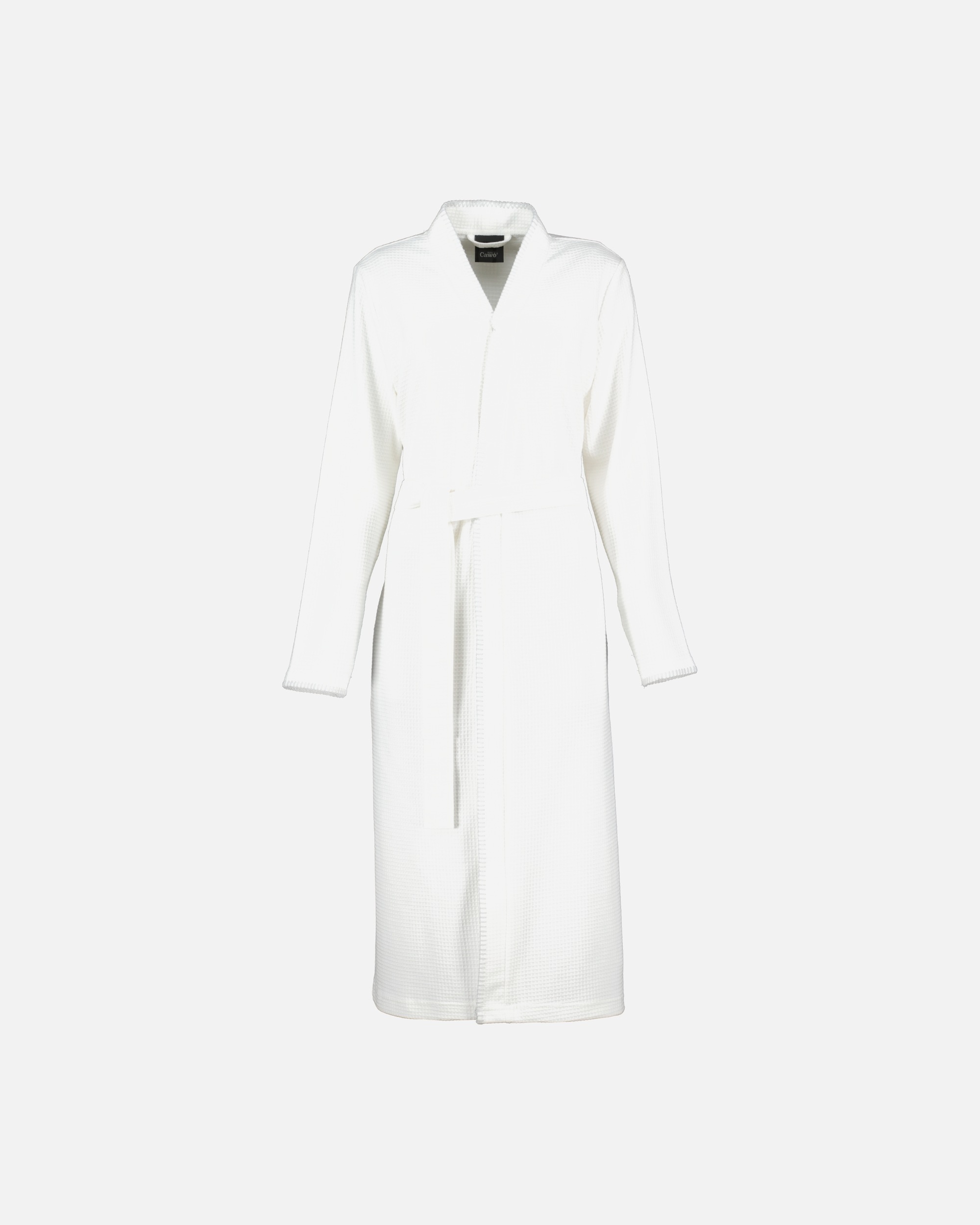 Bademantel für Weiblich Cawö Cawö Bademäntel Damen Kimono Pique 812 weiß - 67 M