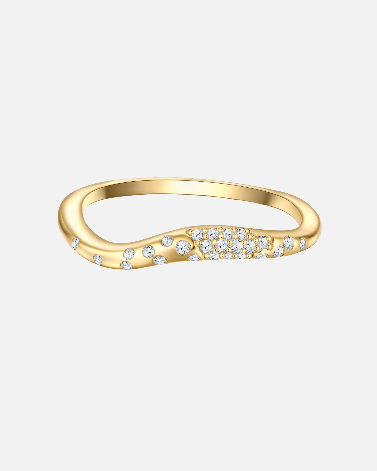 Ring für Weiblich Glanzstücke München Ring aus Sterling Silber in gelbgold mit Zirkonia 48