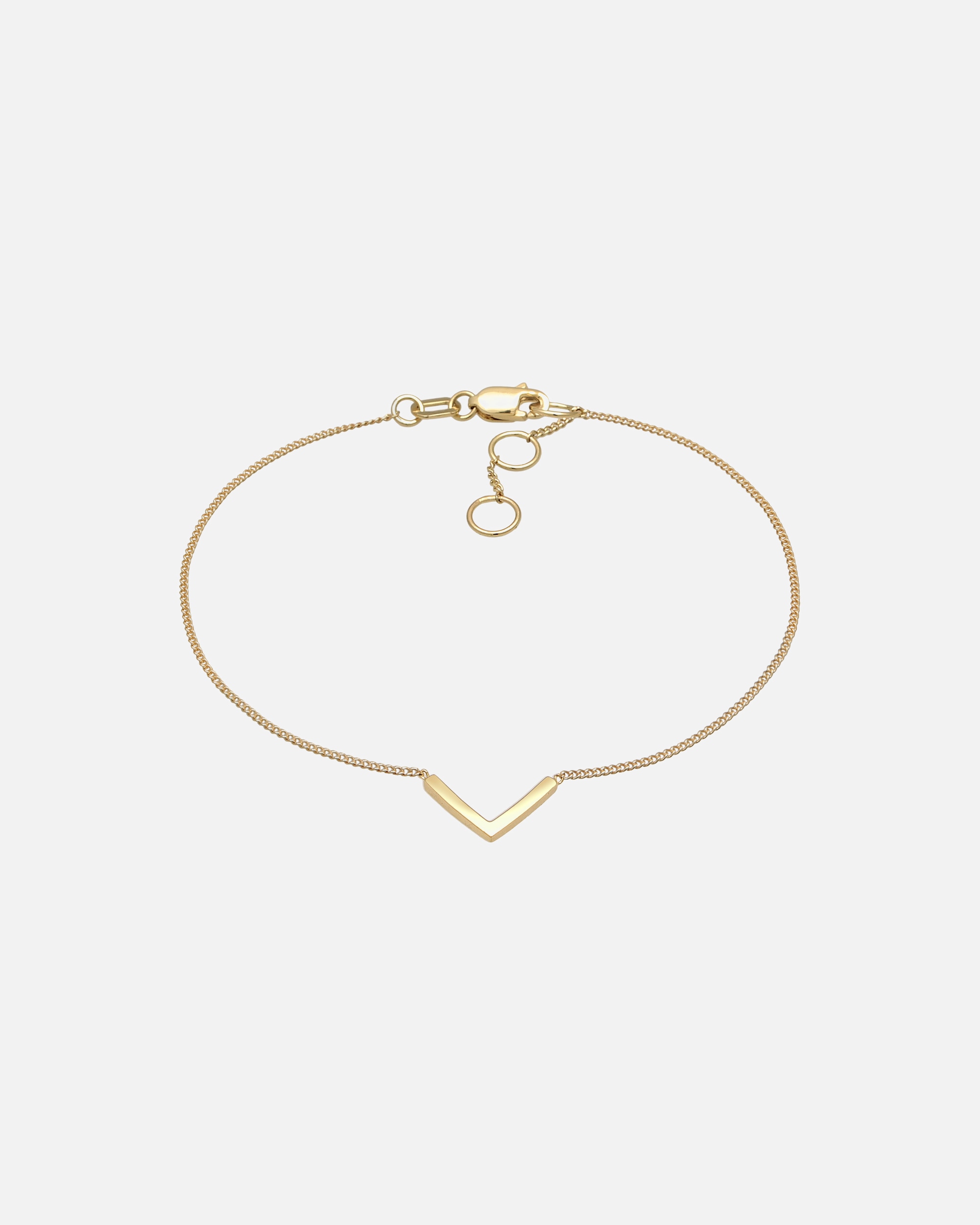 Armband für Weiblich Elli PREMIUM V-Anhänger Geo Minimal 375 Gelbgold 1 Stück