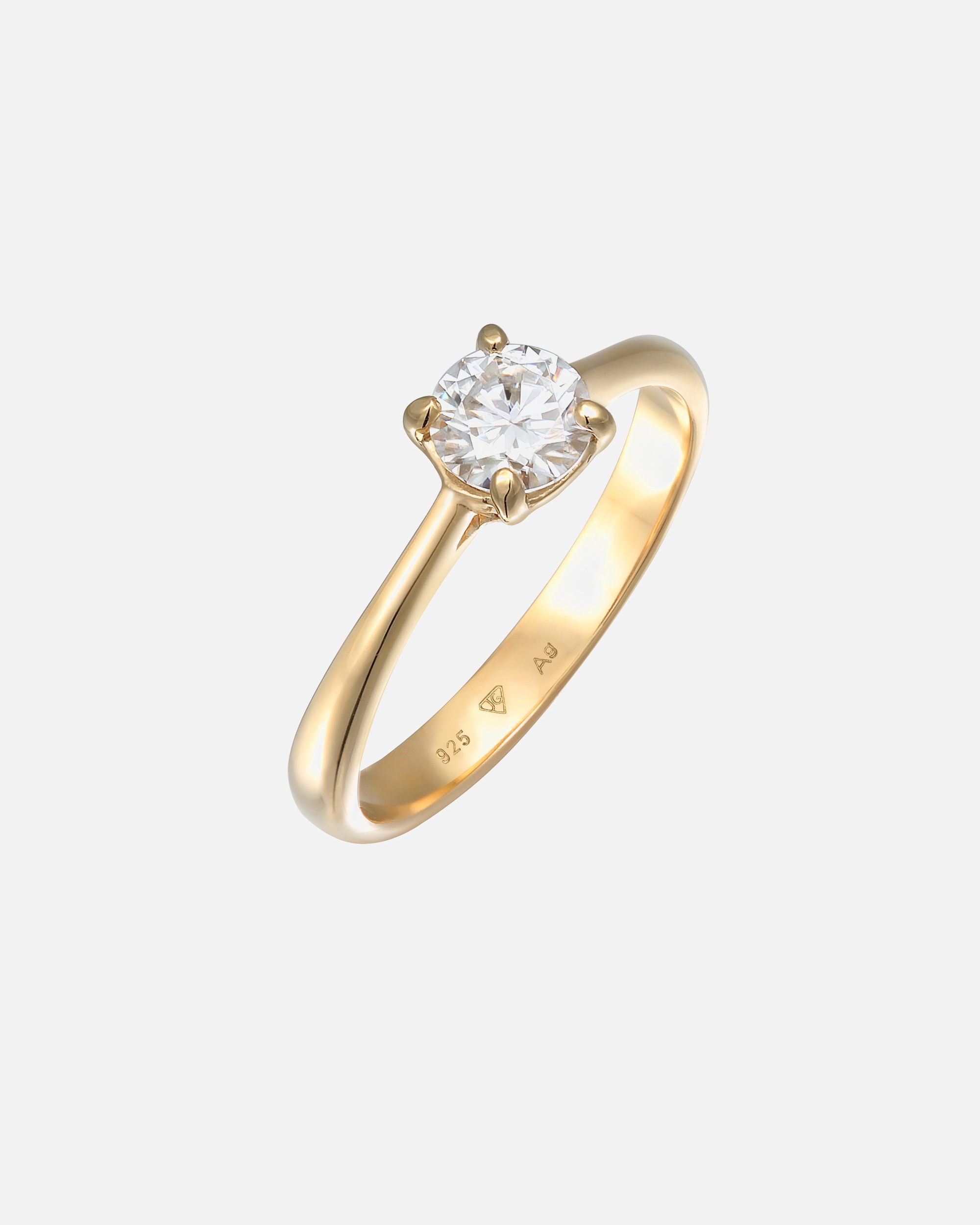Ring für Weiblich Elli PREMIUM Moissanite Solitär Verlobungsring 925 Silber 52