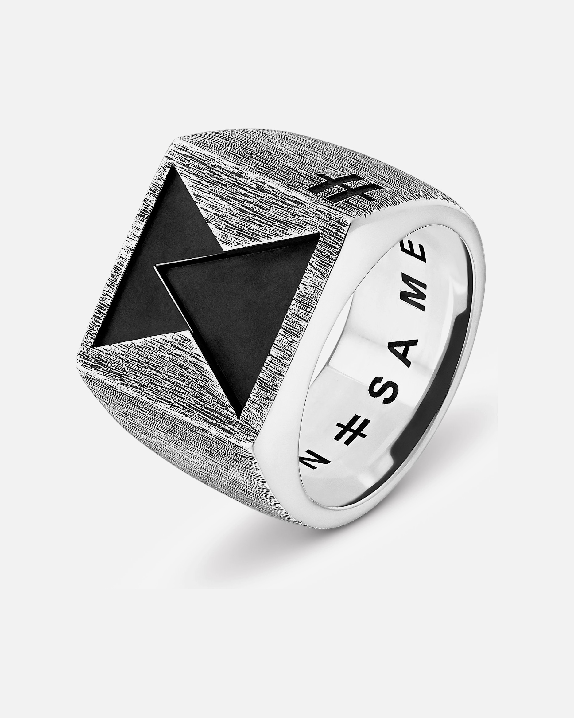 Ring für Männlich UN SAME Herrenring 925er Silber 62