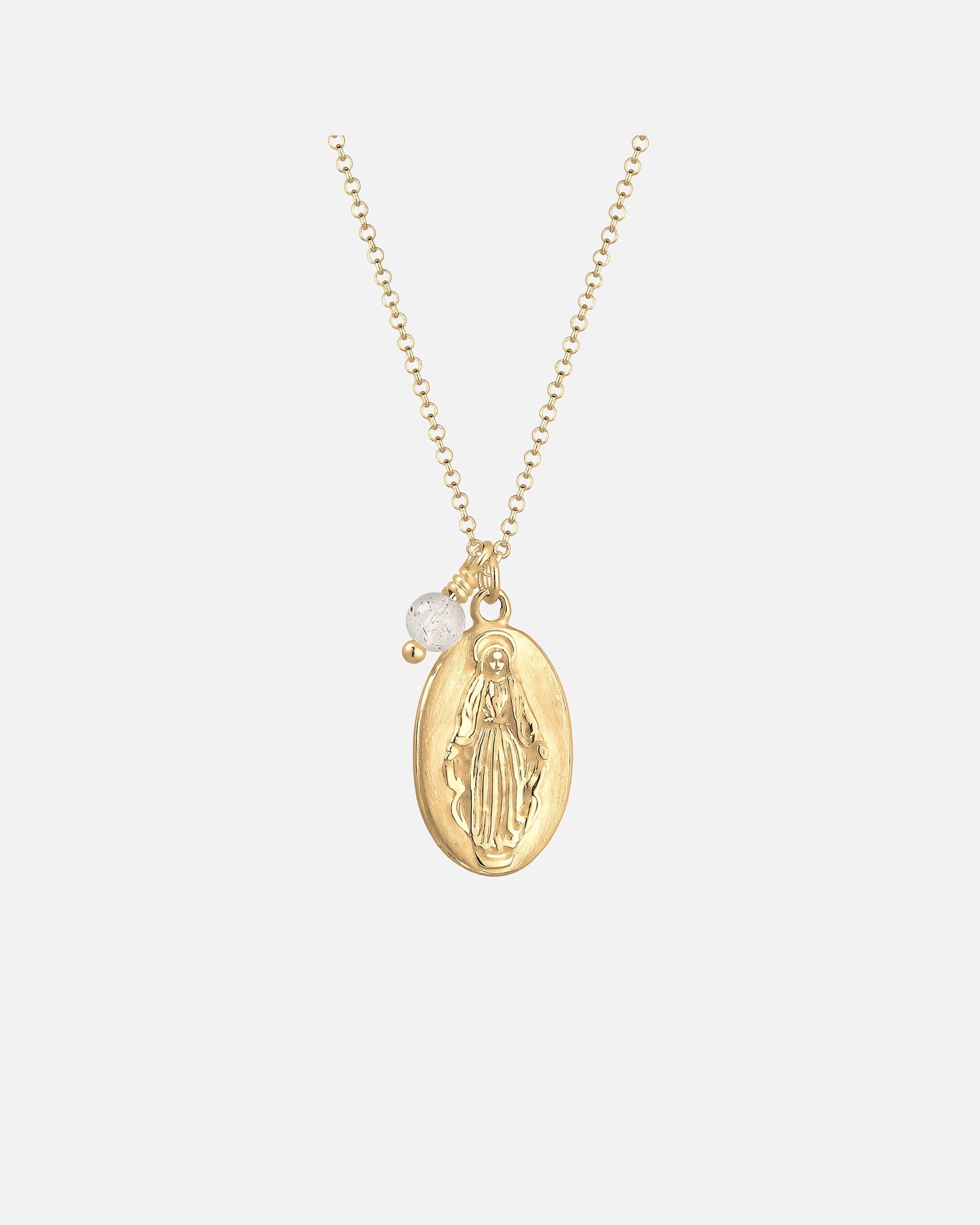 Halskette für Weiblich Elli Marienbild Glaube Faith Labradorit 925 Silber 1 Stück