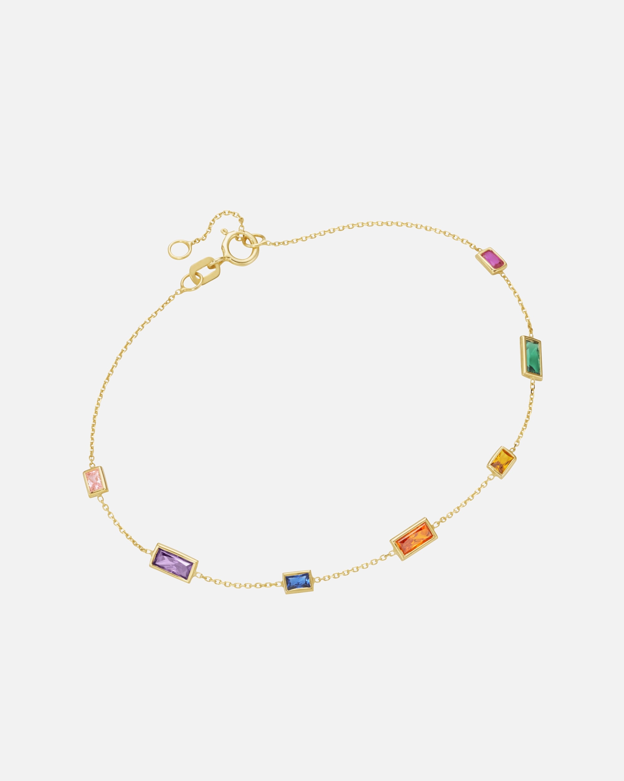 Armband für Weiblich Luigi Merano Armband mit farbigen Steinen, Gold 375 19 cm