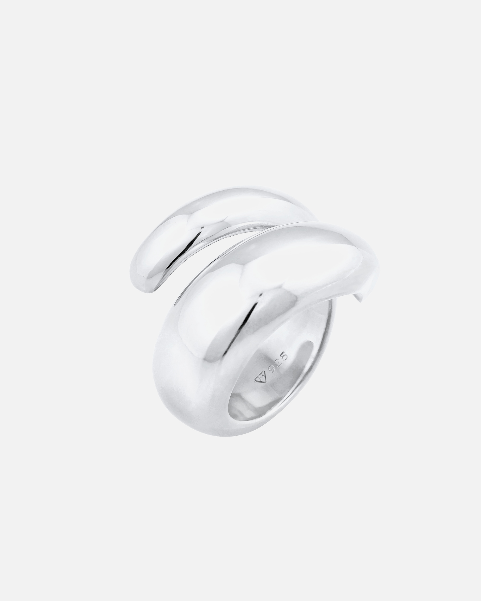Ring für Weiblich Nenalina Wickelring Glänzend Modern Statement 925 Silber 56