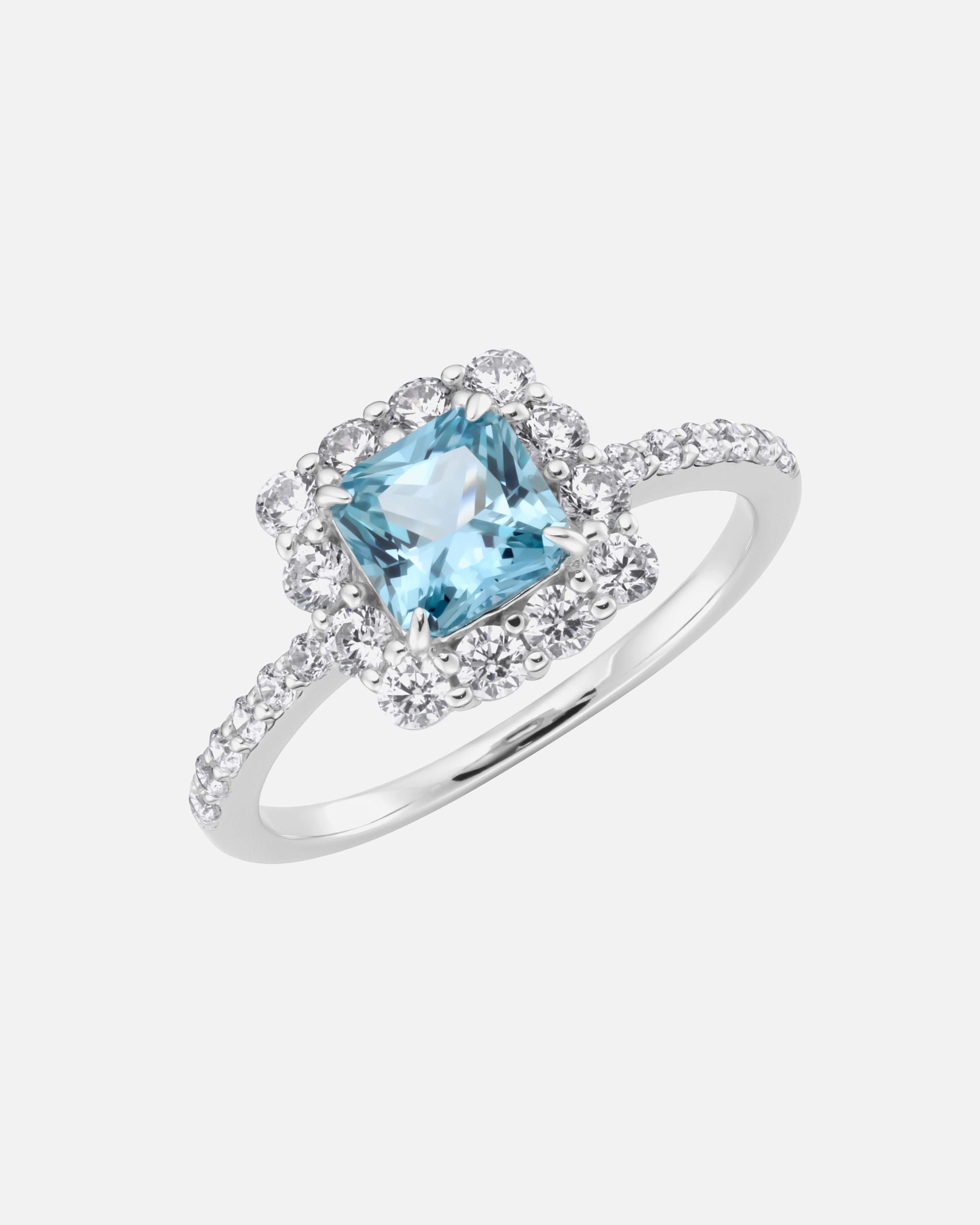 Ring für Unisex Ring Ziersteine, Zirkonia weiß, Silber 925 60