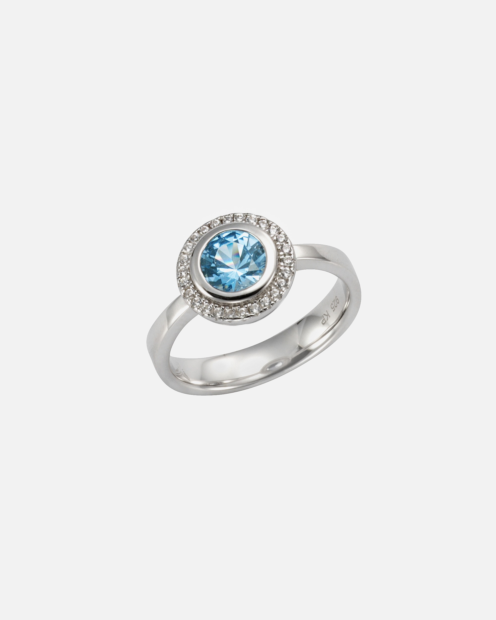 Ring für Weiblich Celesta Ring 925/- Sterling Silber sy. Blautopas blau 054 (17,2)