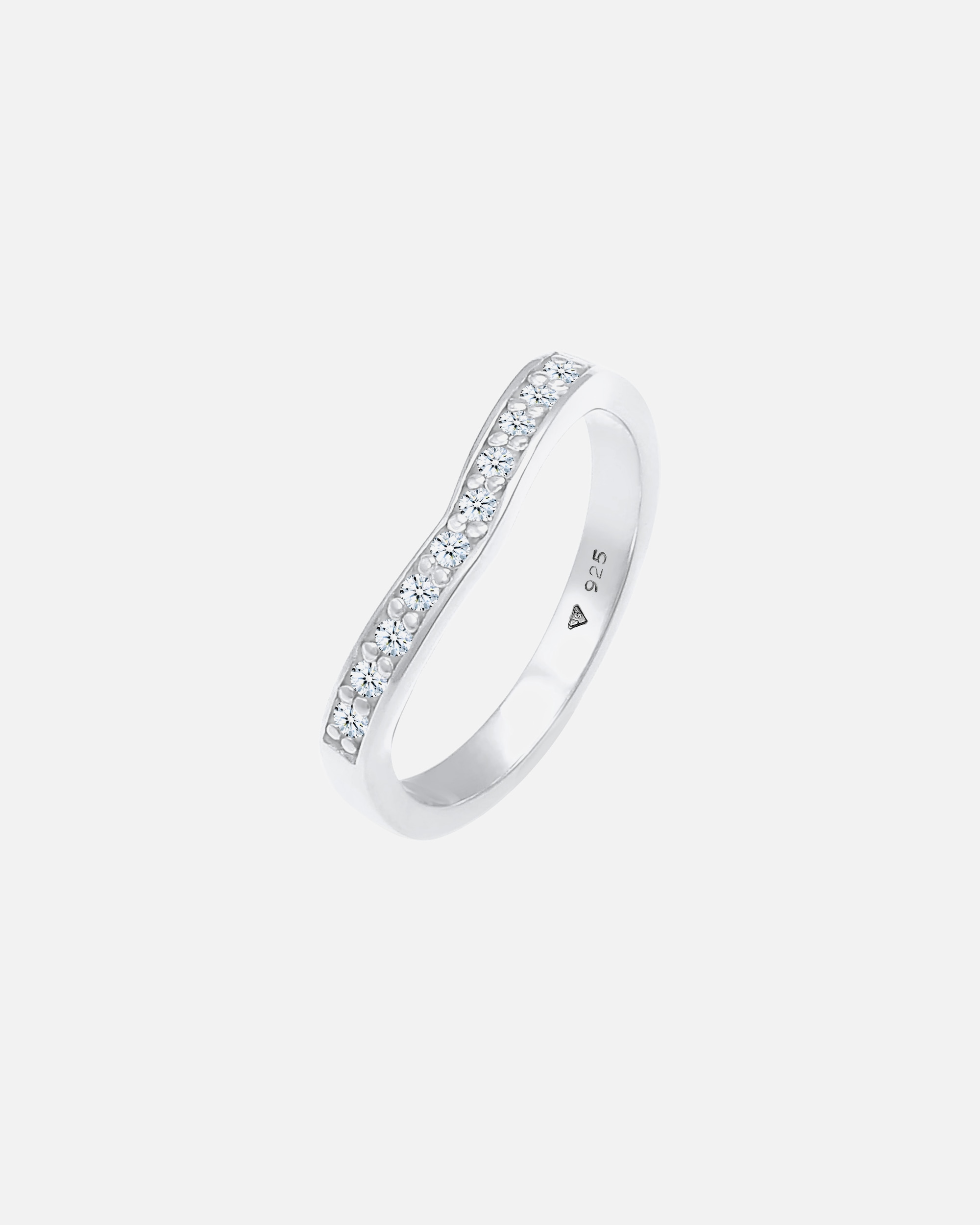 Ring für Weiblich Elli DIAMONDS Diamanten (0.15 ct) V-Form Verlobung 925 Silber 52
