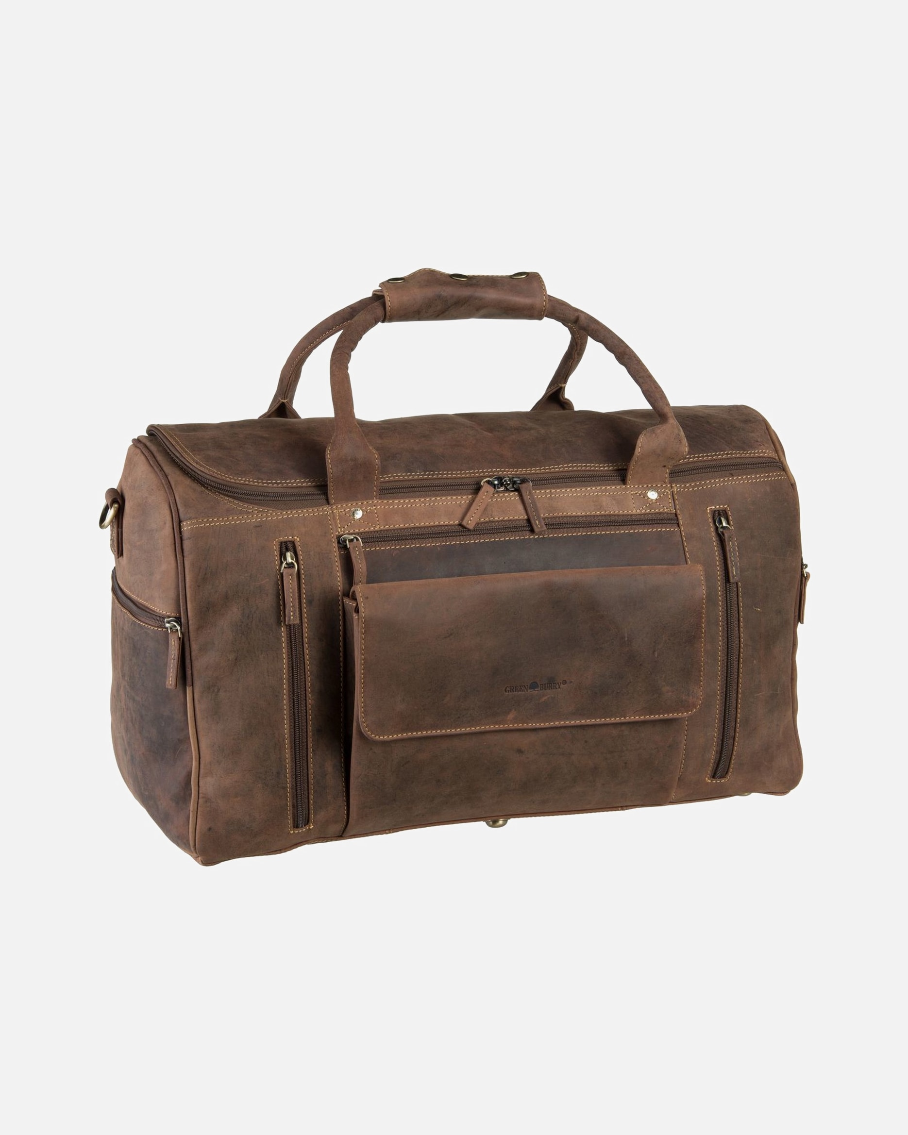 Reisetasche für Männlich Greenburry Weekender Vintage Traveller Sattelbraun