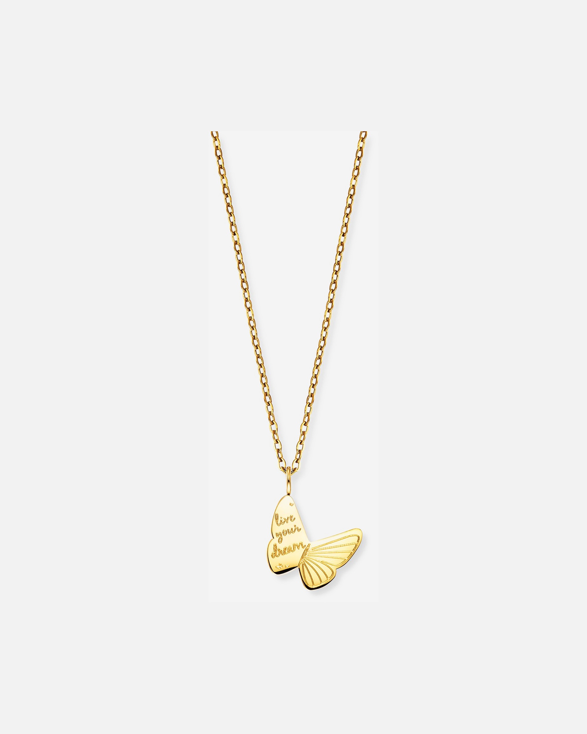 Halskette für Weiblich Engelsrufer Kette Edelstahl gelbgold