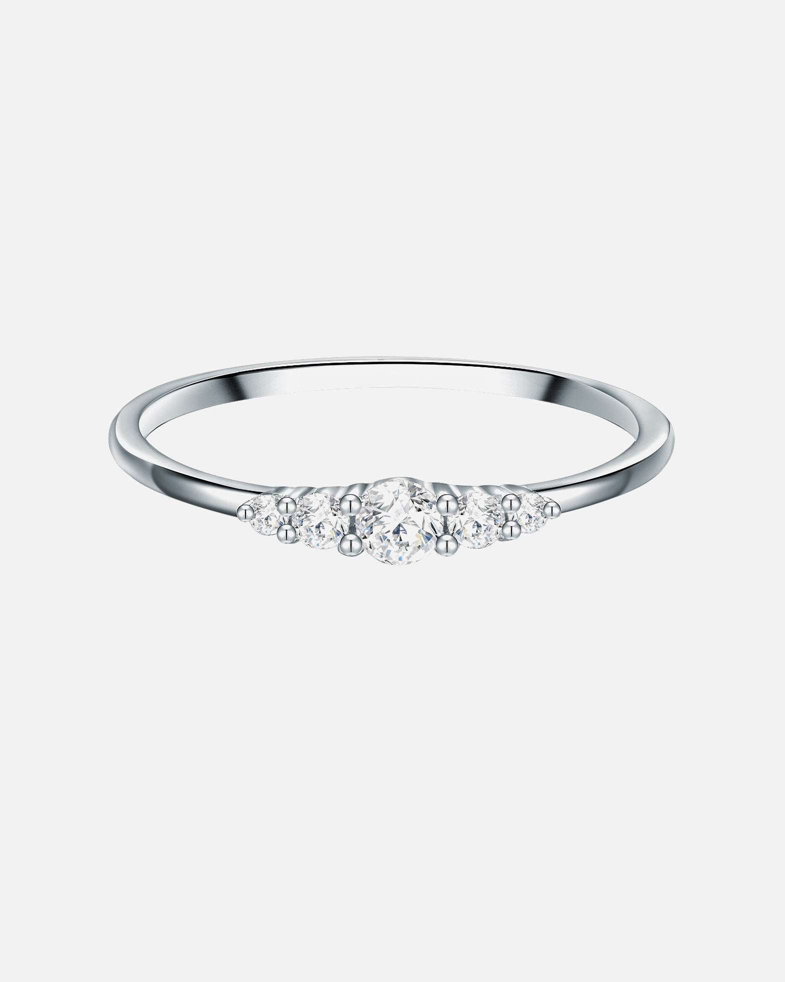 Ring für Weiblich Trilani Ring aus Sterling Silber in silber mit Zirkonia 48