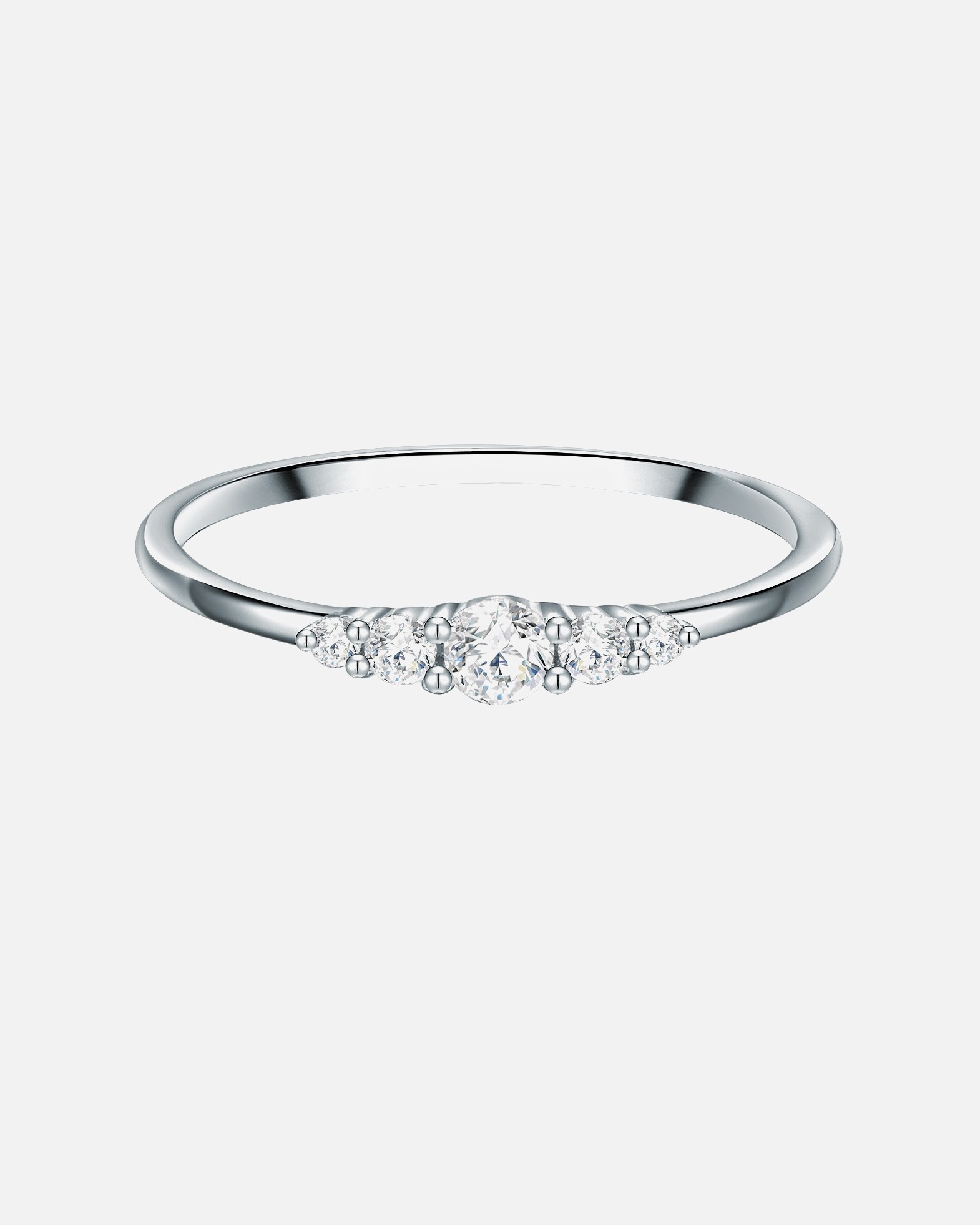 Ring für Weiblich Trilani Ring aus Sterling Silber in silber mit Zirkonia 50