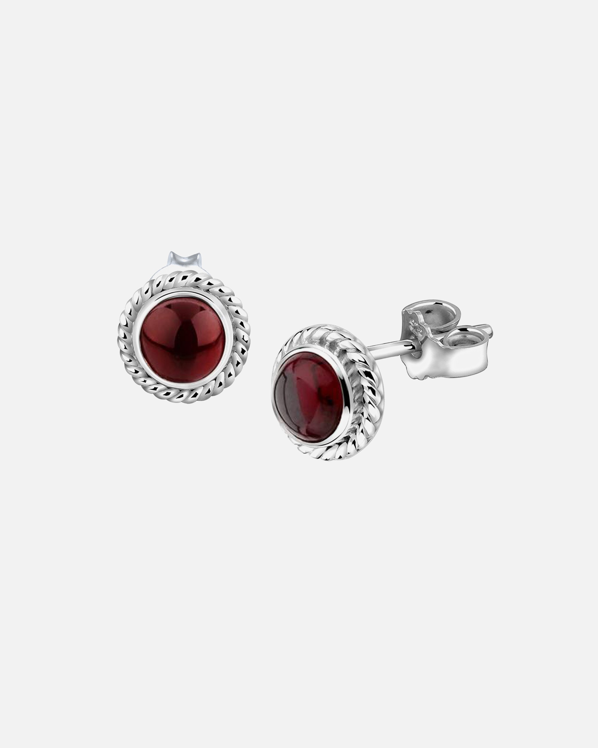 Ohrringe für Weiblich Nenalina Boho Granat Geburtsstein Januar Oxid 925 Silber 1 Stück