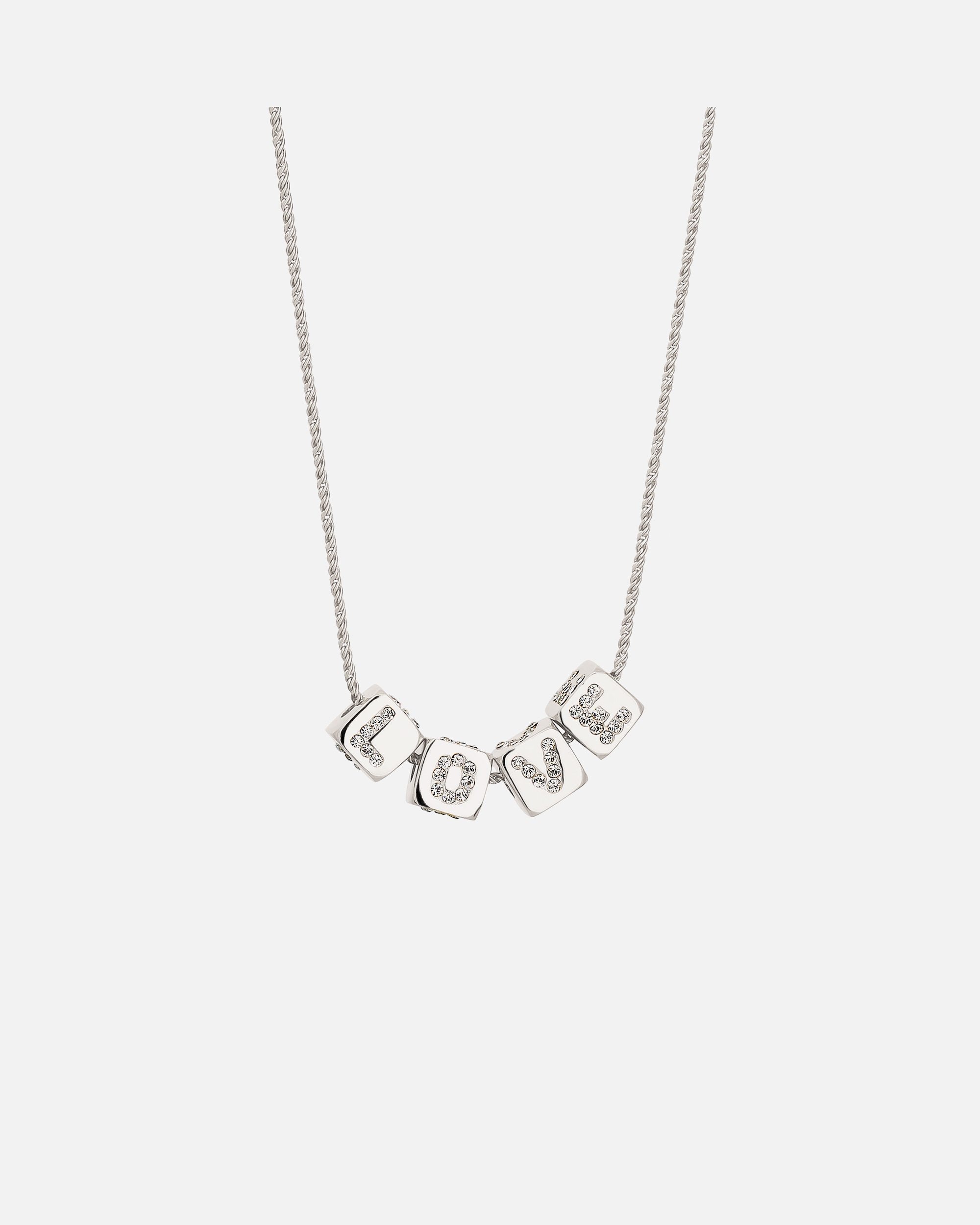 Halskette für Weiblich Elli Love Liebe mit Kristallen von Swarovski® 925 Sterling Silber 45