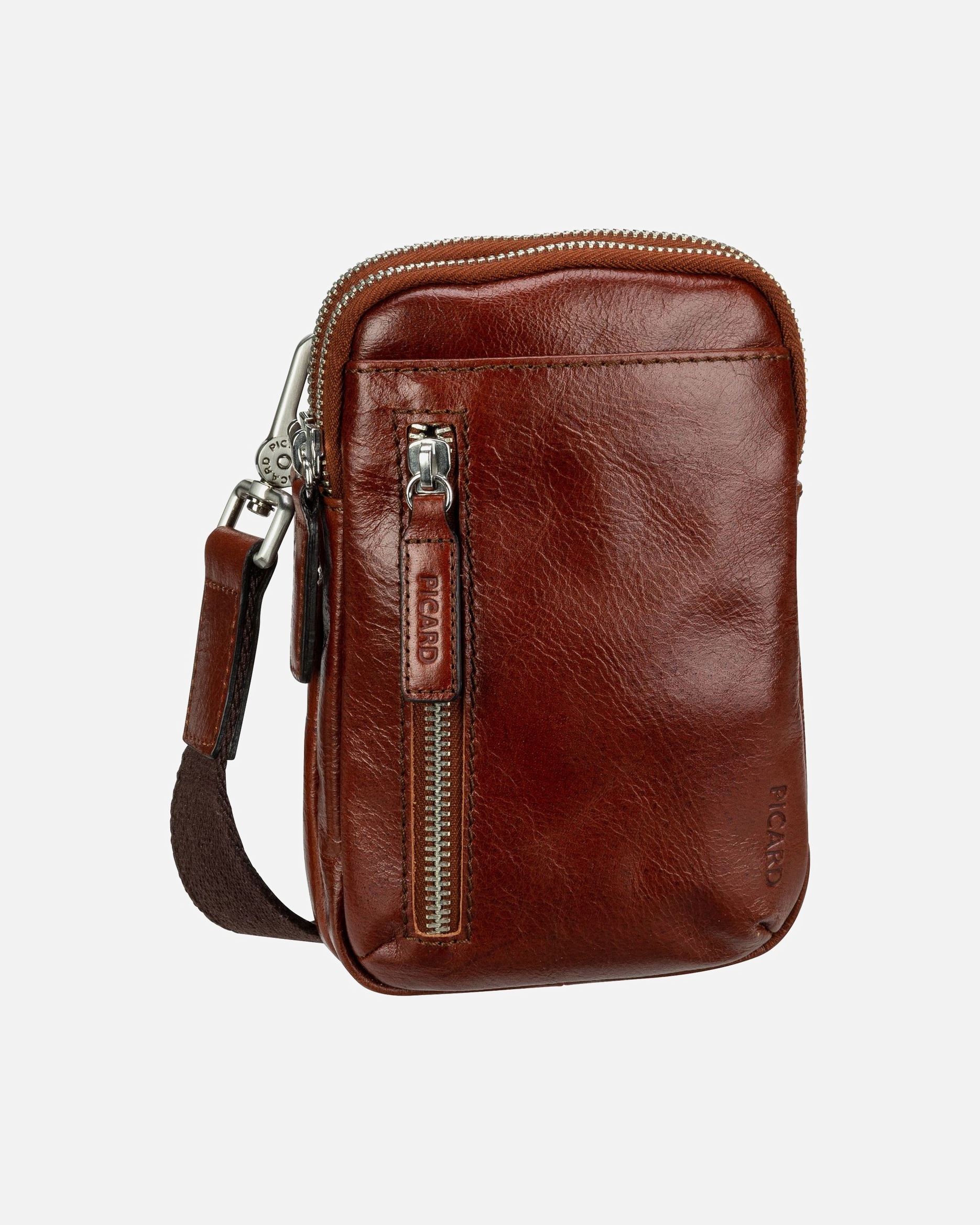 Umhängetasche für Männlich Picard Handytasche Buddy Cognac