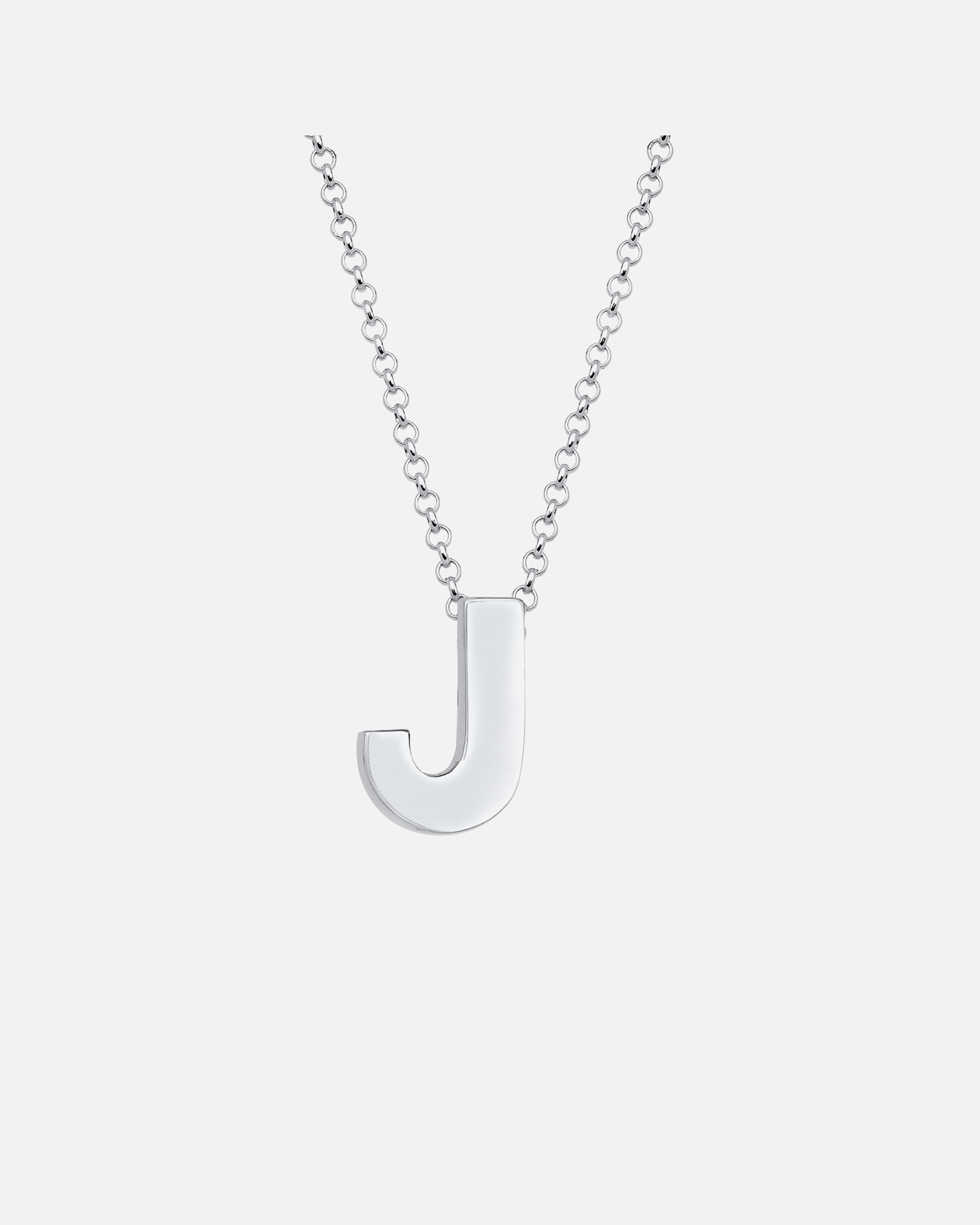 Halskette für Weiblich Elli Buchstabe J Initialen Trend Minimal 925 Silber 1 Stück