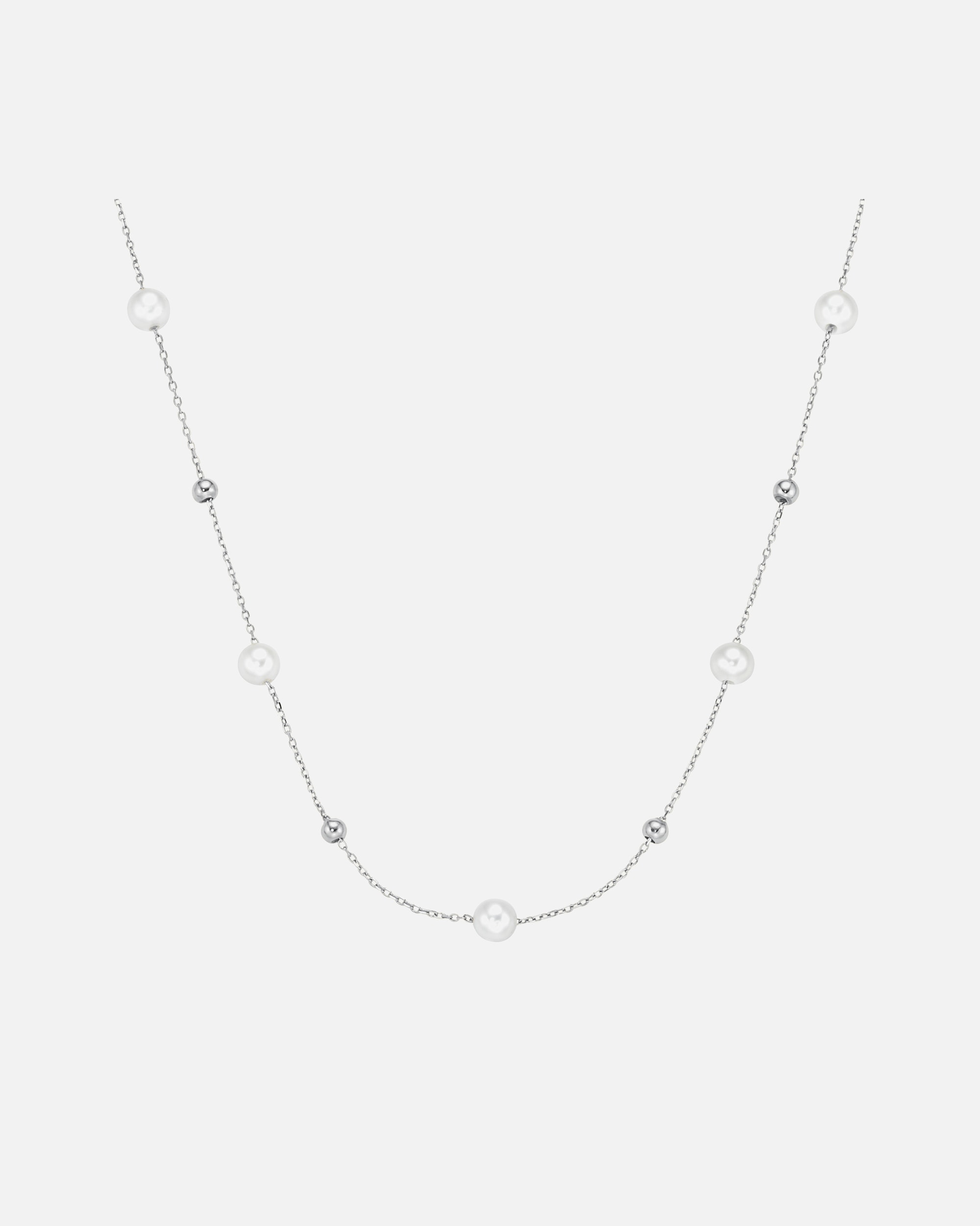 Halskette für Unisex Collier mit Süßwasser-Perlen, Silber 925 Silber