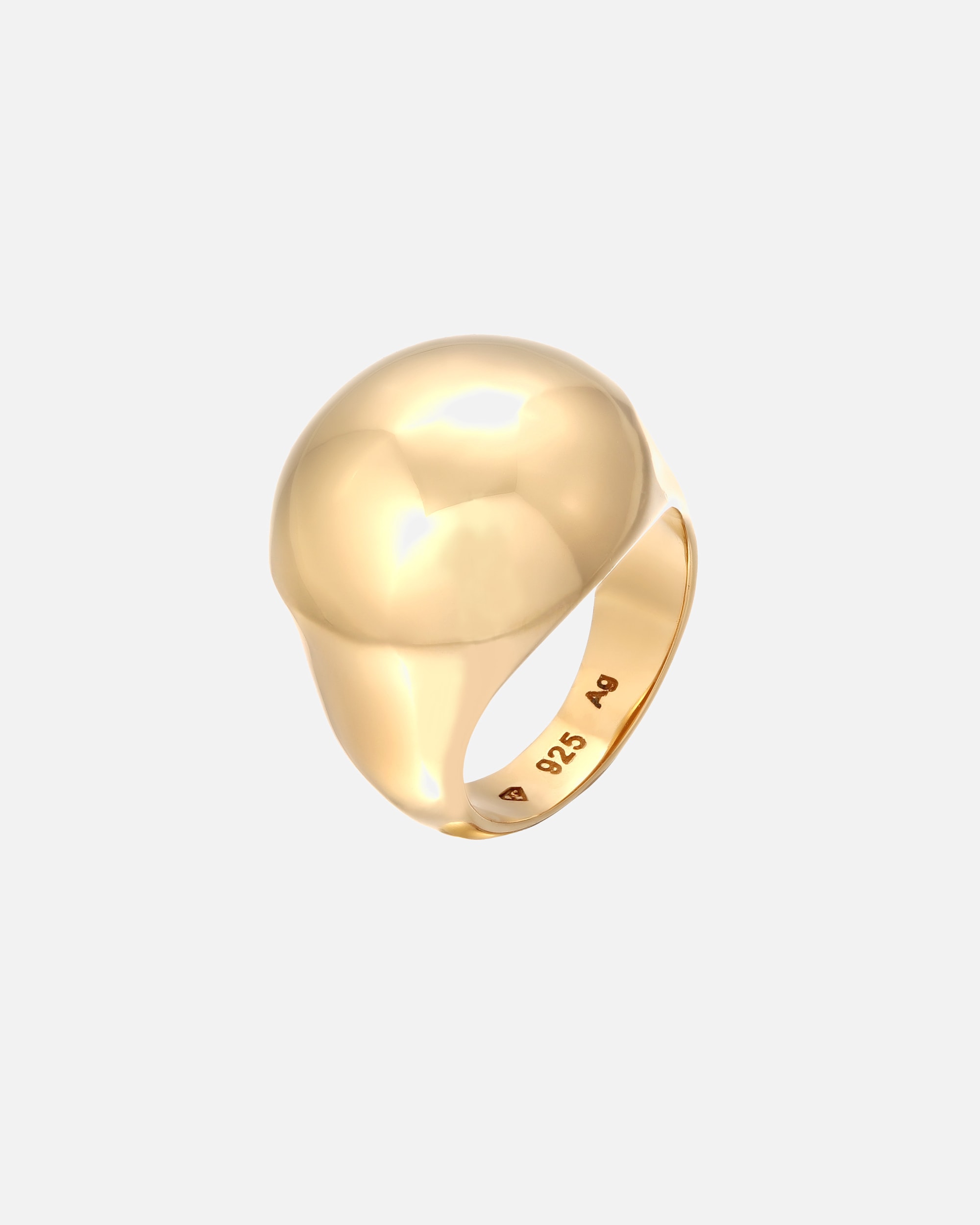 Ring für Weiblich Elli PREMIUM Statement Chunky 925 Sterling Silber vergoldet 52