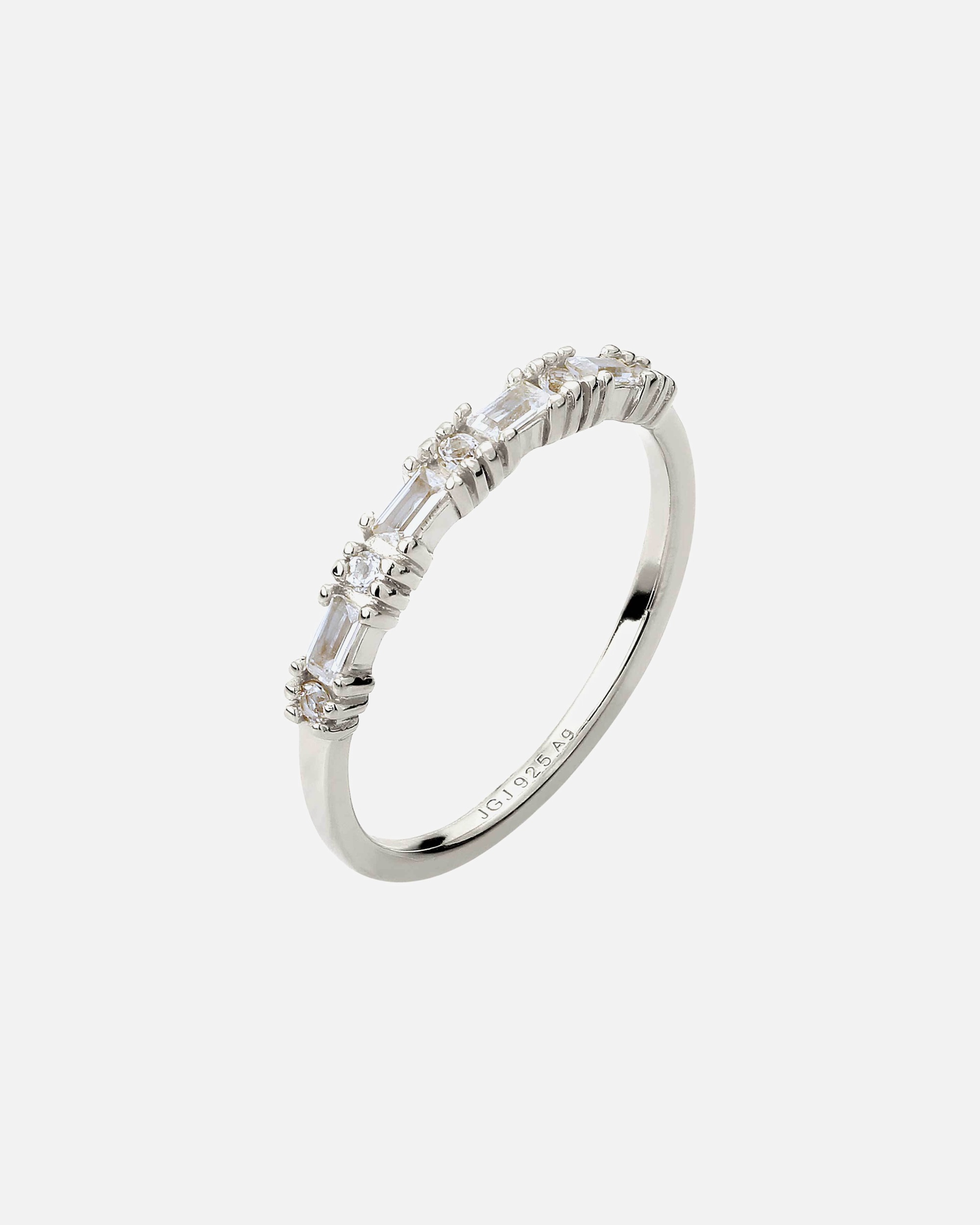 Ring für Weiblich Elli PREMIUM Verlobungsring Topas Weiß 925 Sterling Silber 54