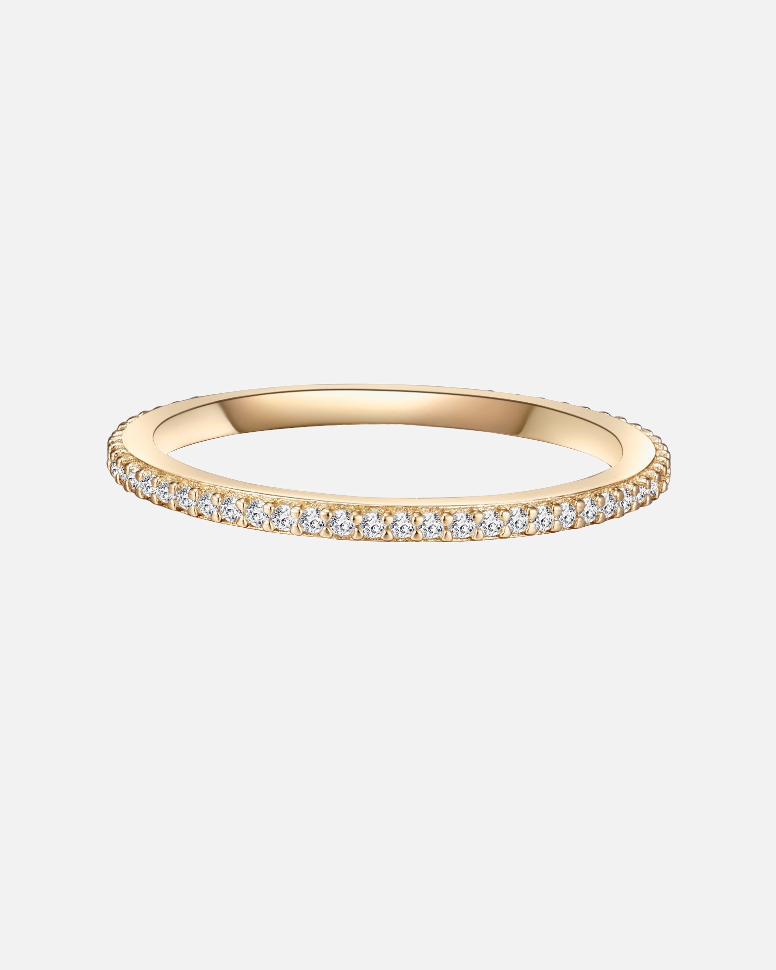 Ring für Weiblich Lulu & Jane Ring aus Messing in Gelbgold mit Zirkonia 56