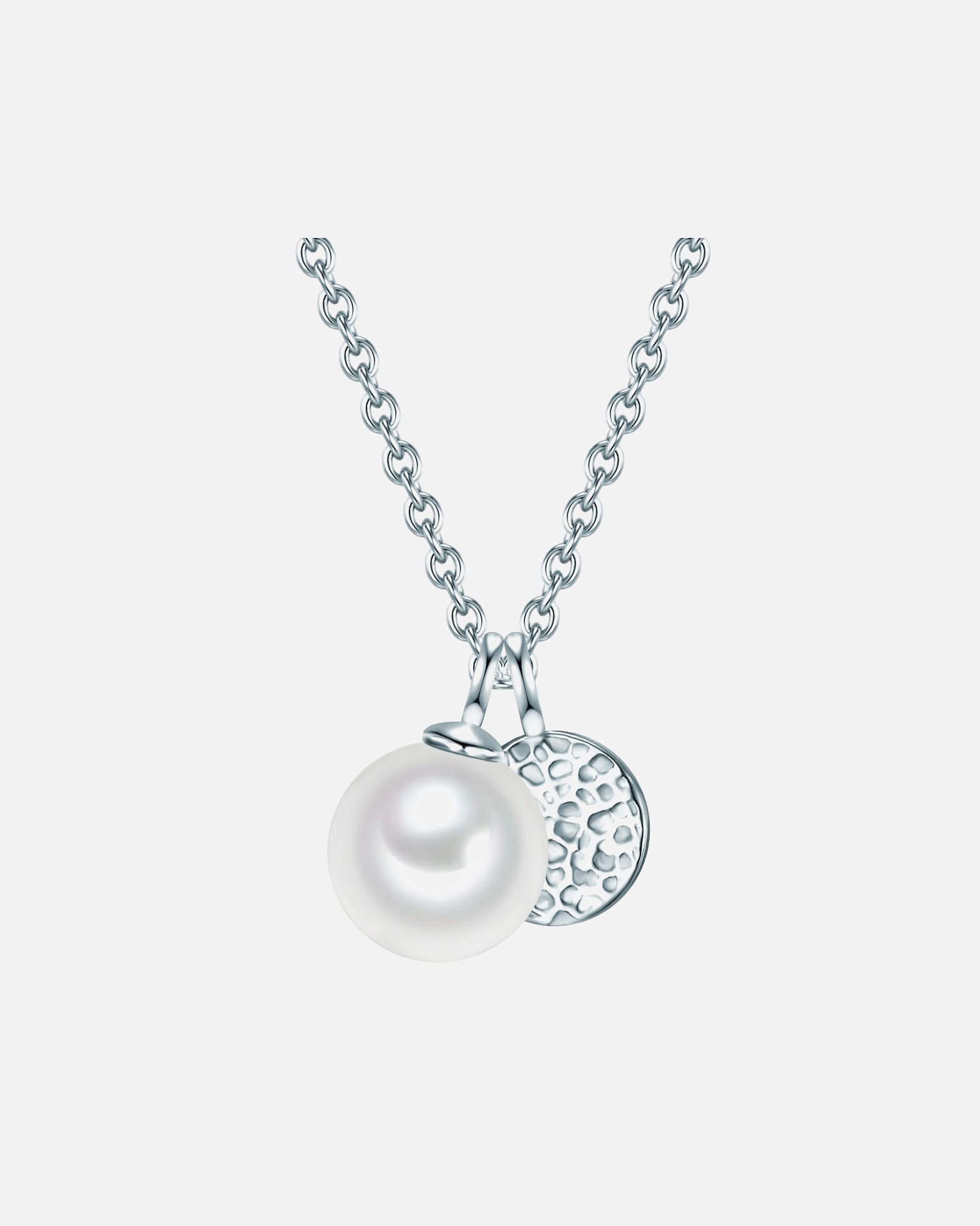 Halskette für Weiblich Valero Pearls Halskette Sterling Silber Süßwasser-Zuchtperle in Gelbgold 1 Stück