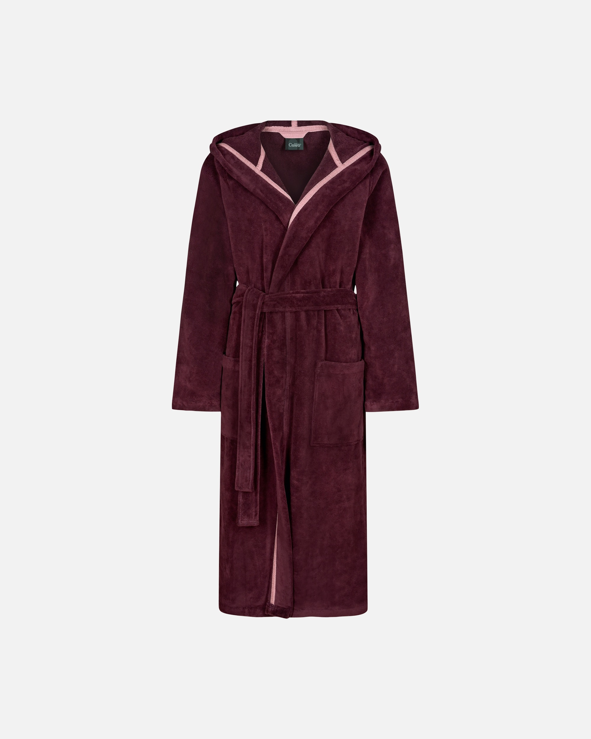 Bademantel für Unisex Cawö Cawö Bademäntel Damen Kapuze Cawö Home 825 burgund - 88 L