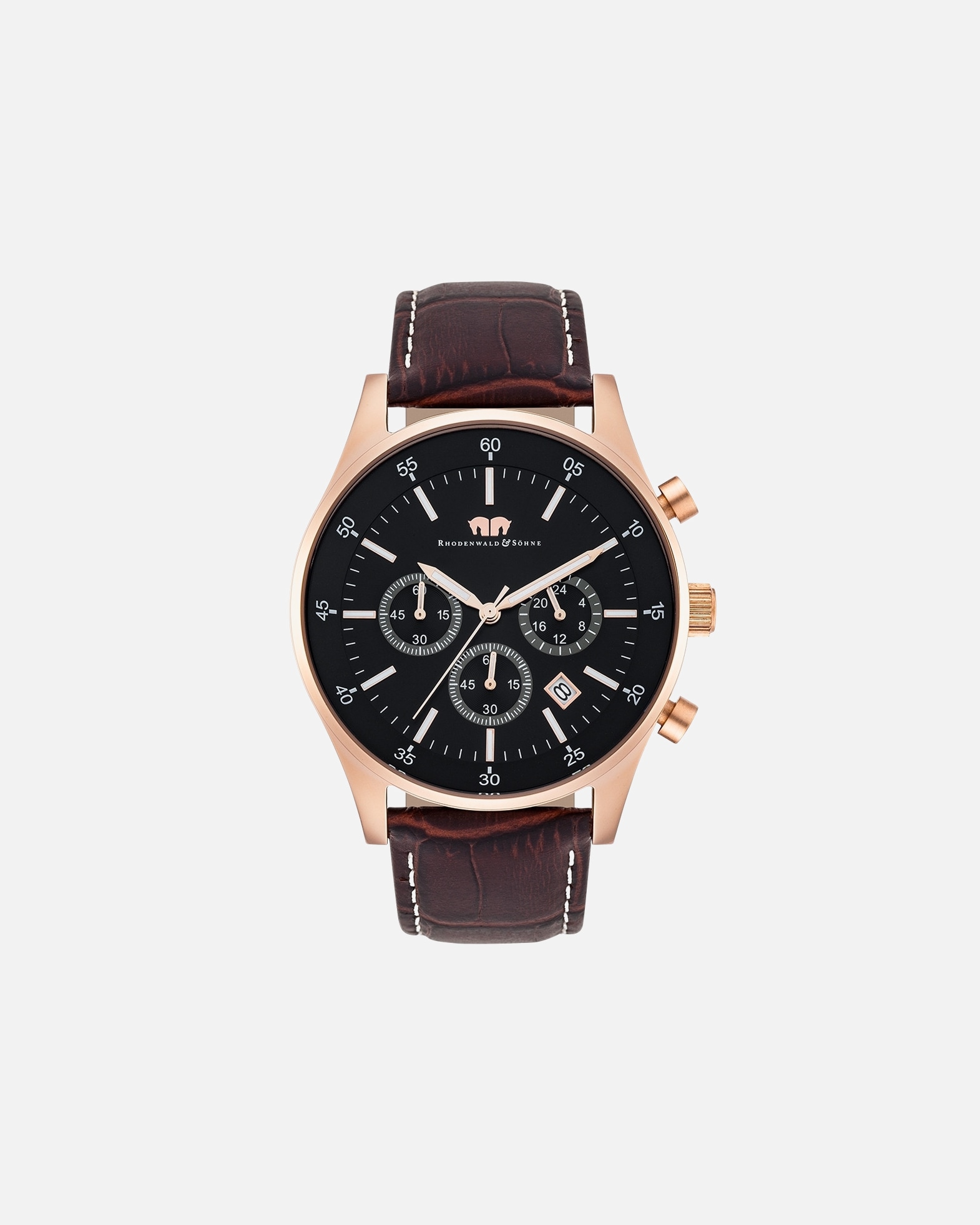 Uhr für Männlich Rhodenwald & Söhne Armband-Uhr Goodwill aus Echtleder in roségold 1 Stück