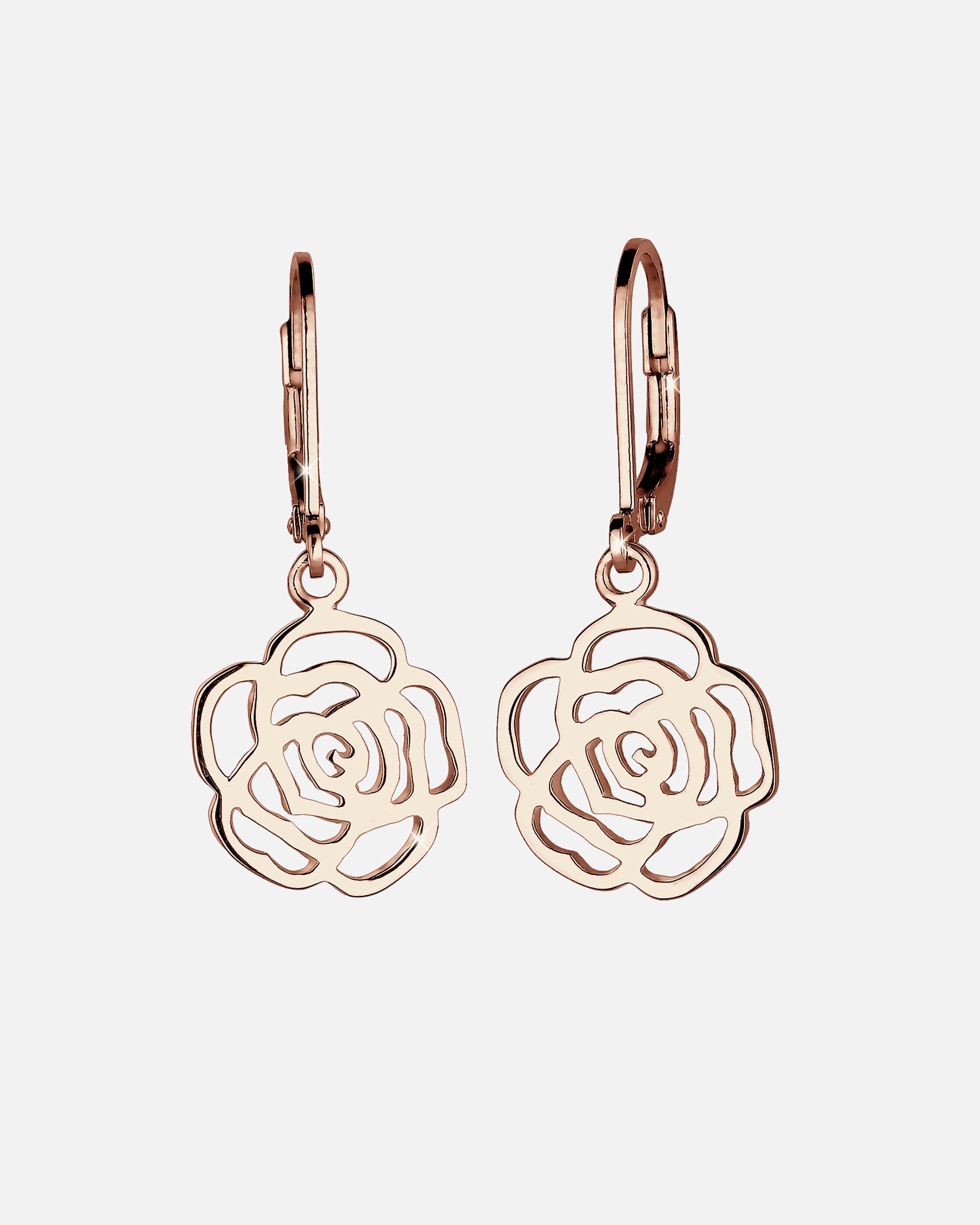 Ohrringe für Weiblich Elli Rose Blume Blütenform Romantisch Filigran 925 Sterling Silber 1 Stück