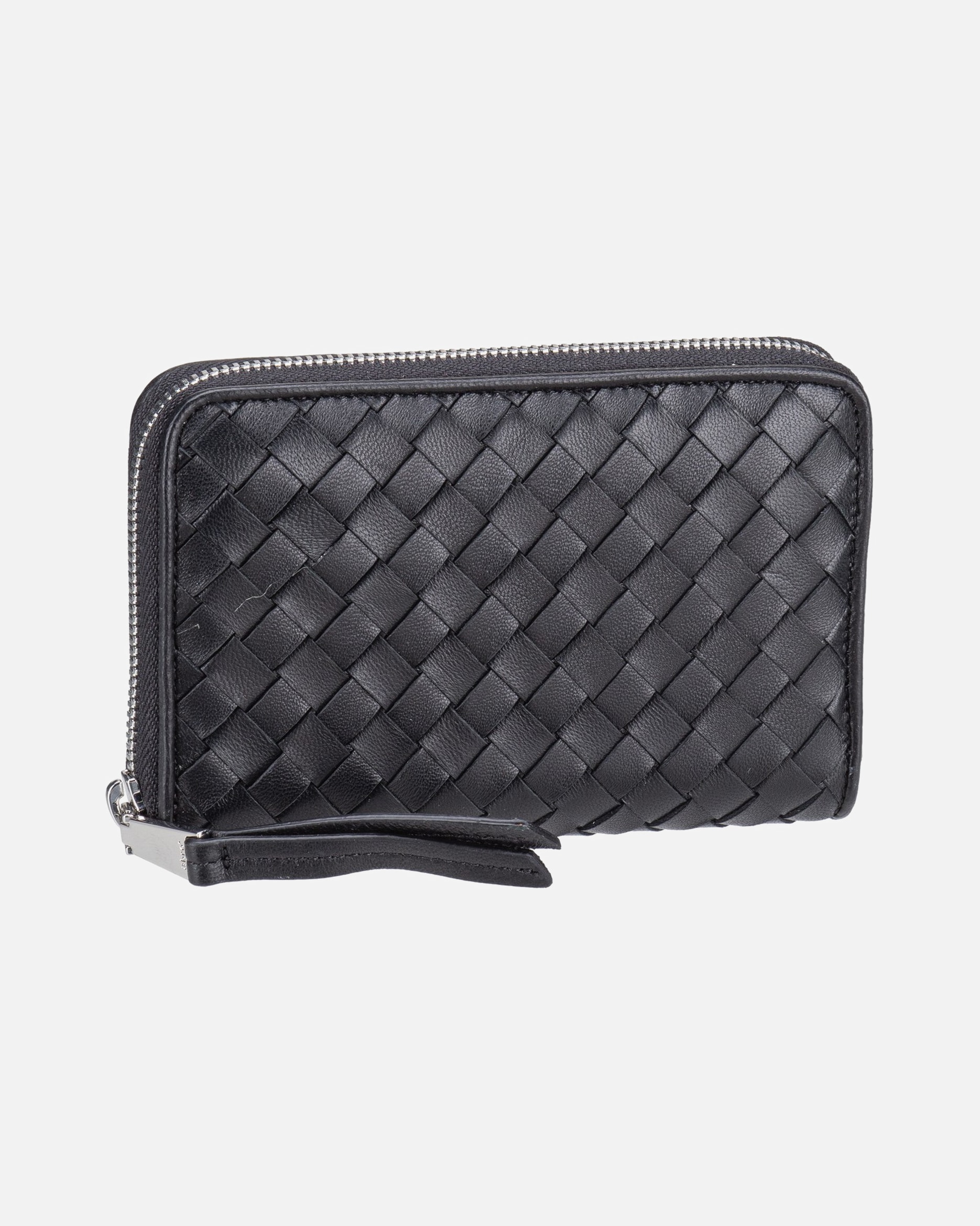Portemonnaie für Weiblich abro Geldbörse Piuma Weaving Wallet black-nickel