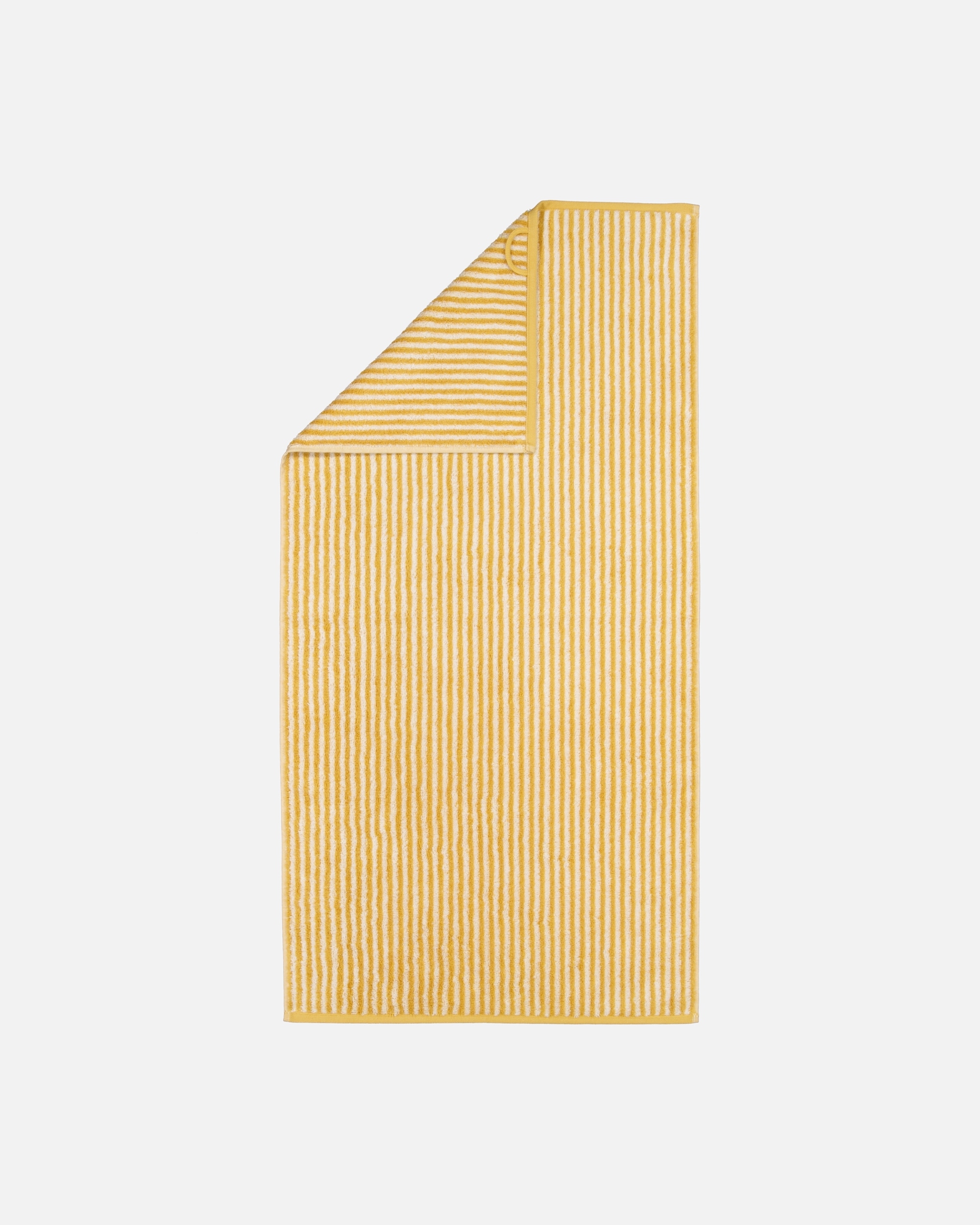 Handtuch für Unisex Cawö Cawö Handtücher Two-Tone Stripes 480 gold - 53 Handtuch 50x100 cm