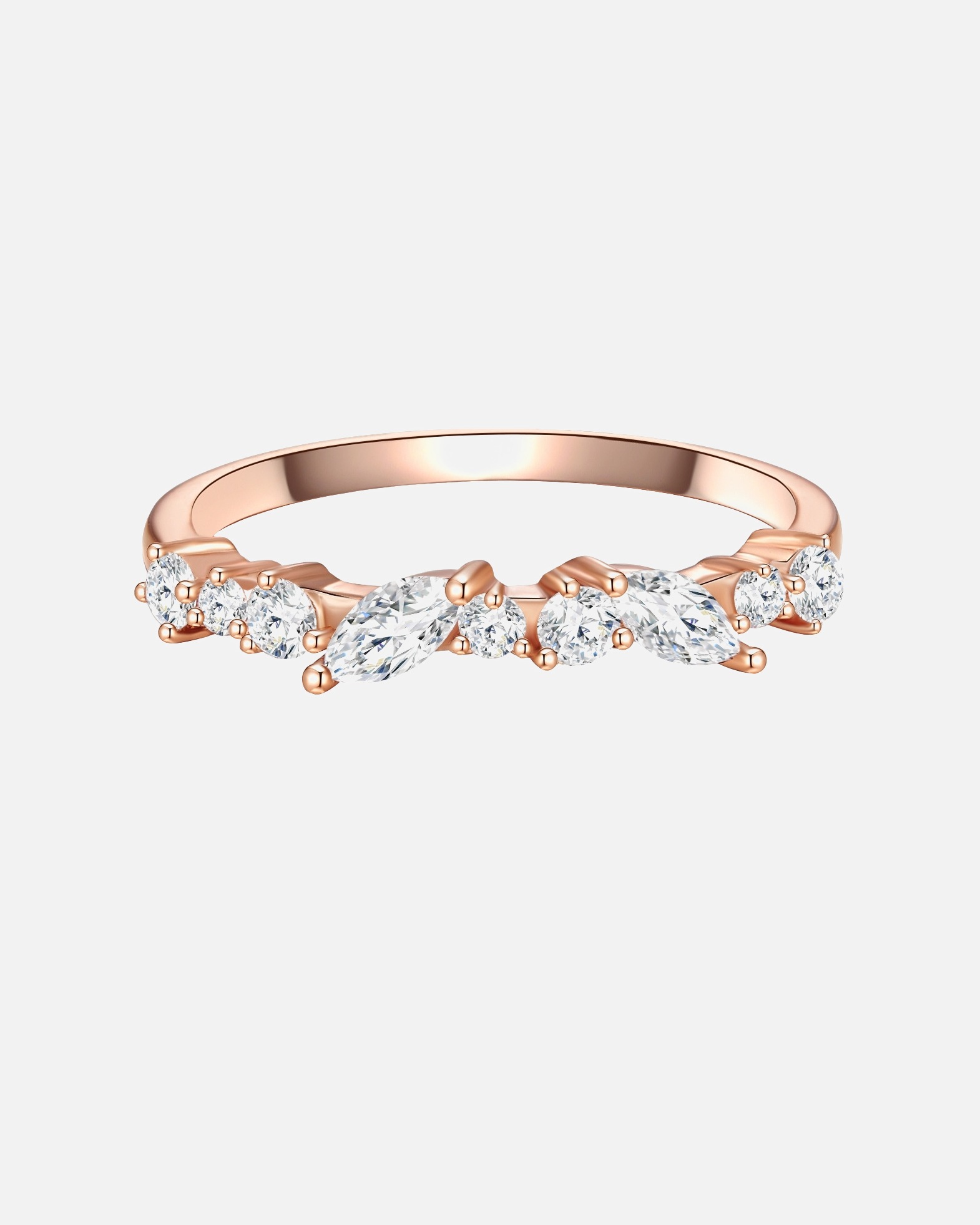Ring für Weiblich Glanzstücke München Ring aus Sterling Silber in roségold mit Zirkonia 48