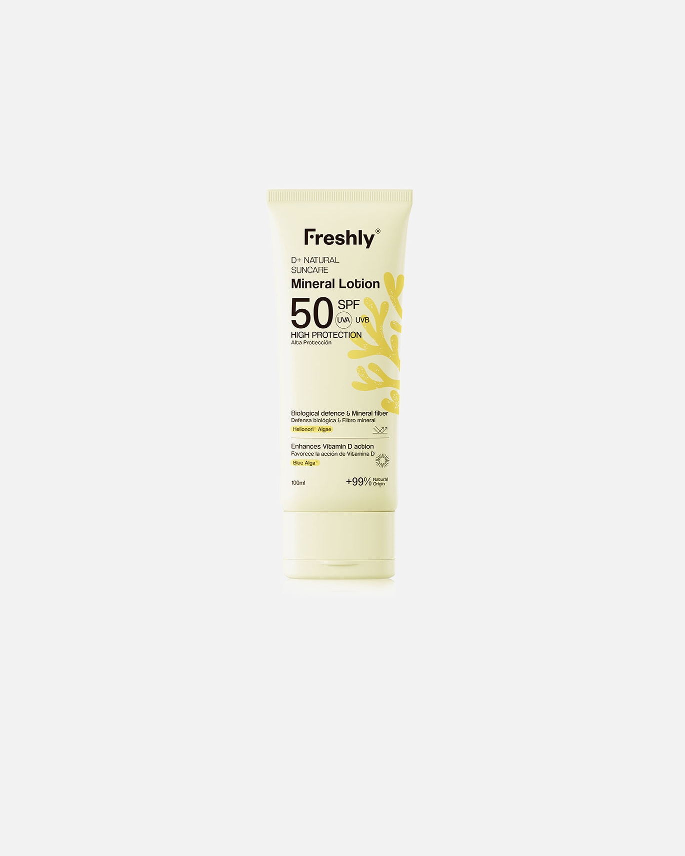 Sonnencreme für Unisex Freshly Cosmetics D+ NATURAL SONNENSCHUTZ Minerallotion LSF 50 100 ml