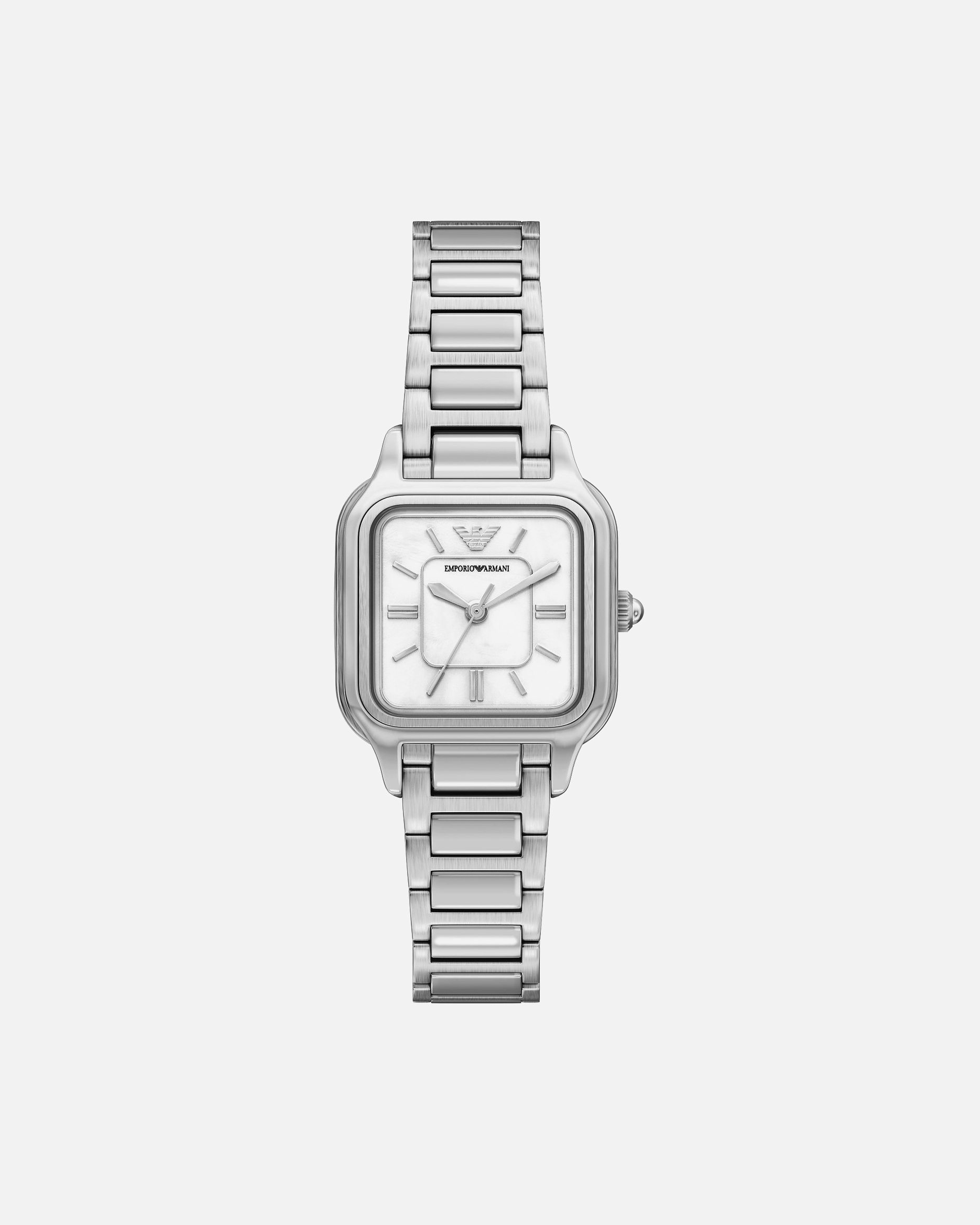 Uhr für Weiblich Emporio Armani Damenuhr Edelstahl silber