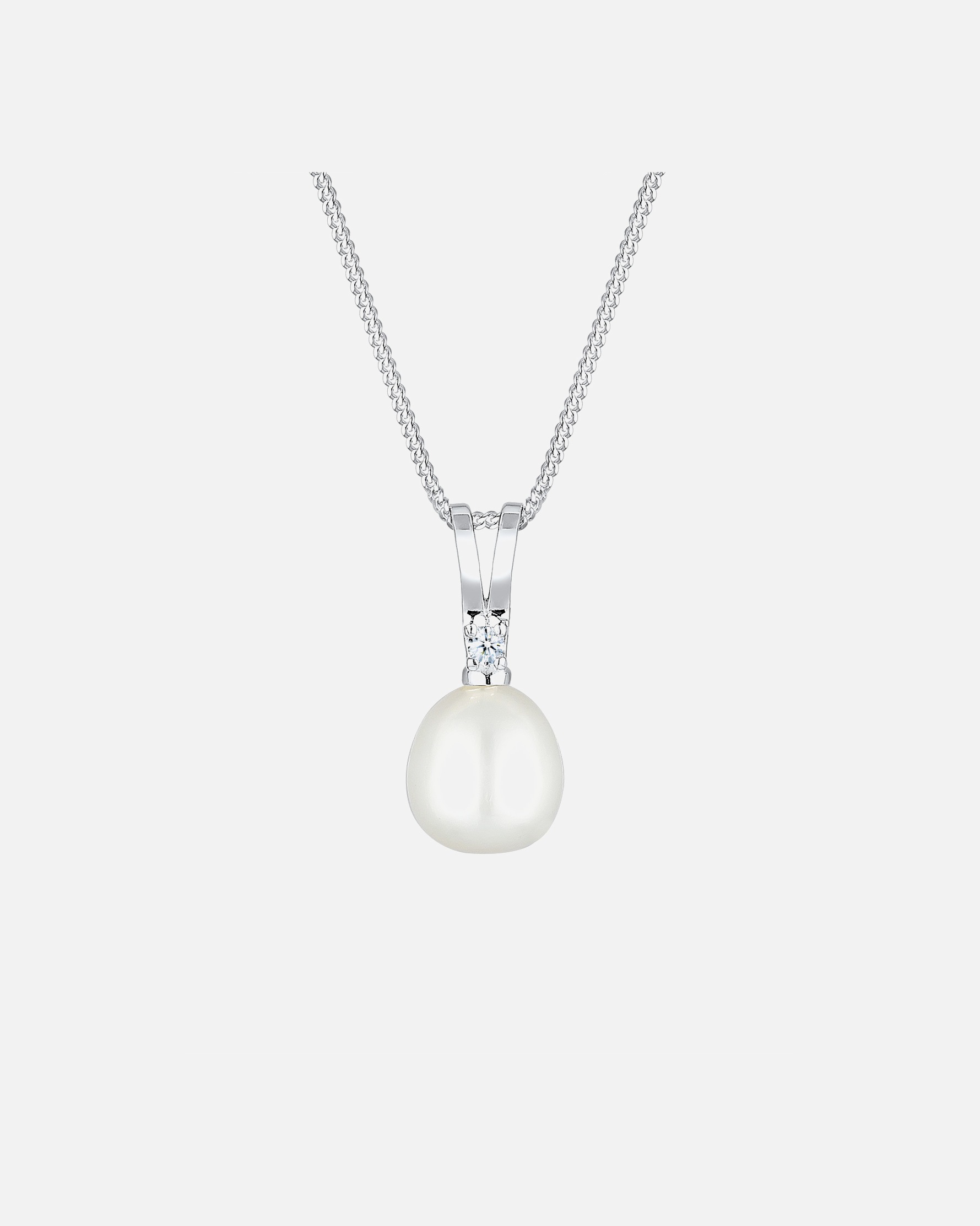Halskette für Weiblich Elli DIAMONDS Süßwasserzuchtperle Diamant 925 Sterling Silber 1 Stück