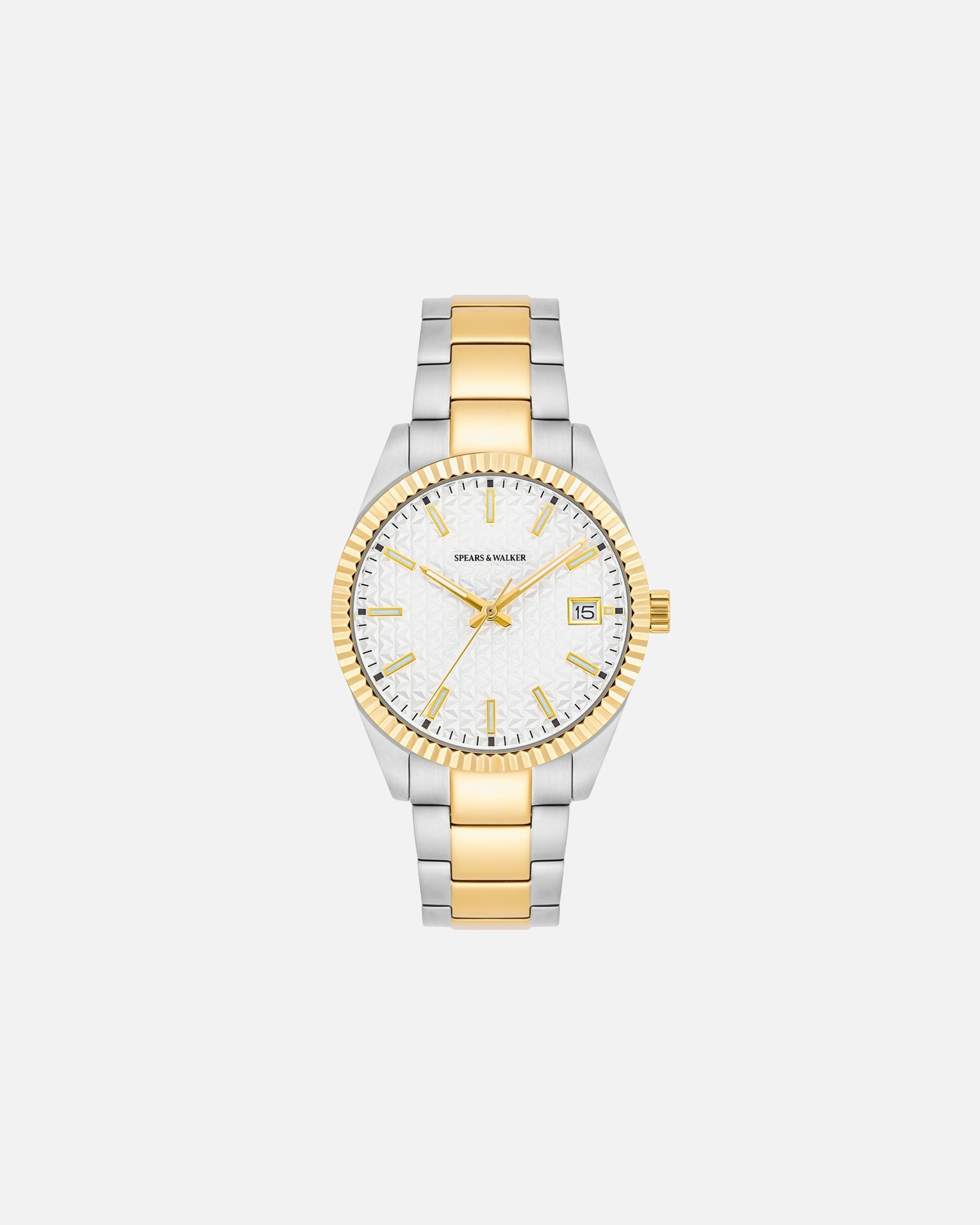 Uhr für Männlich Armband-Uhr aus Edelstahl in silber/gelbgold 250,0 mm