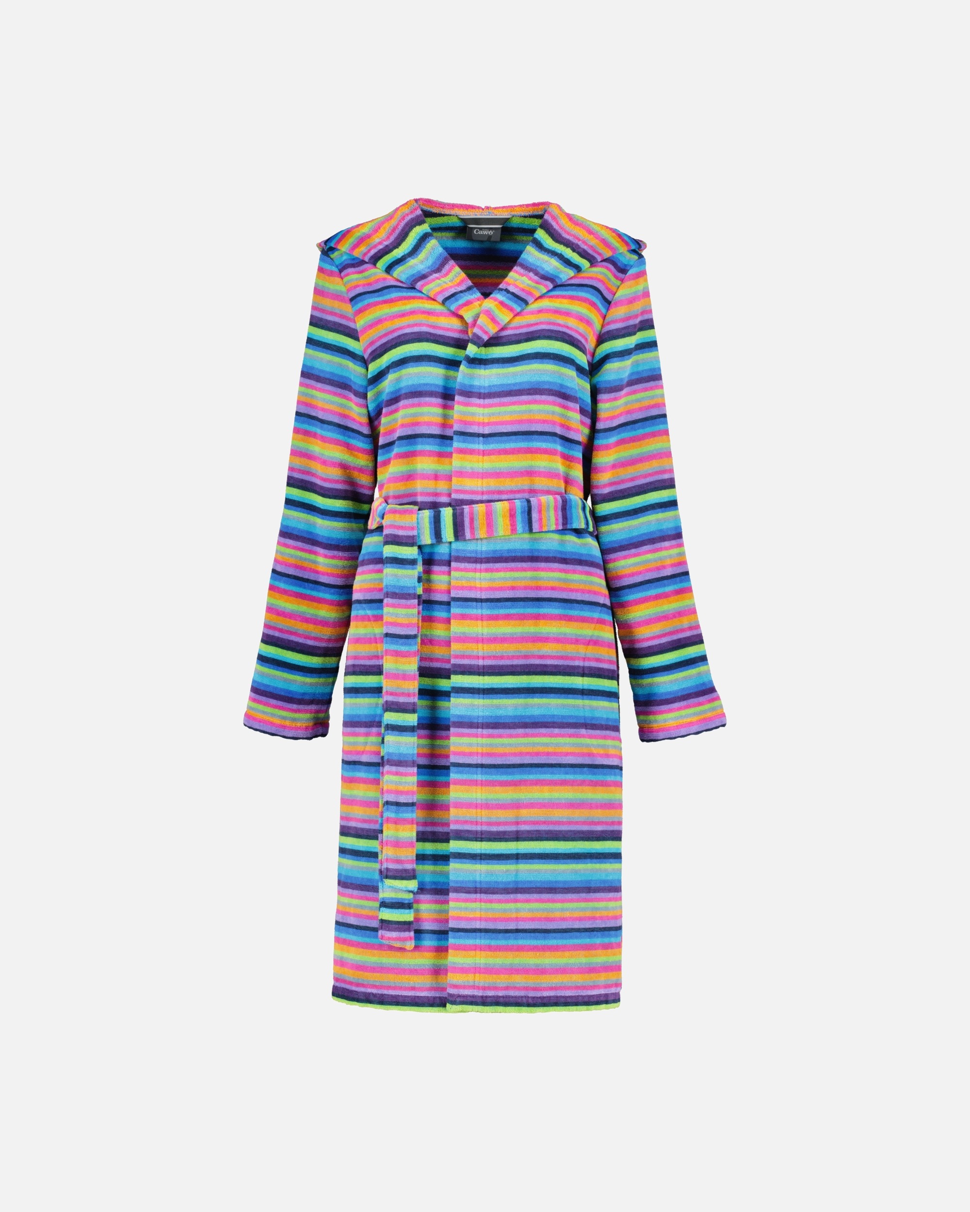 Bademantel für Weiblich Cawö Cawö Bademäntel Damen Kapuze Kapuze 1454 multicolor - 14 1 Stück