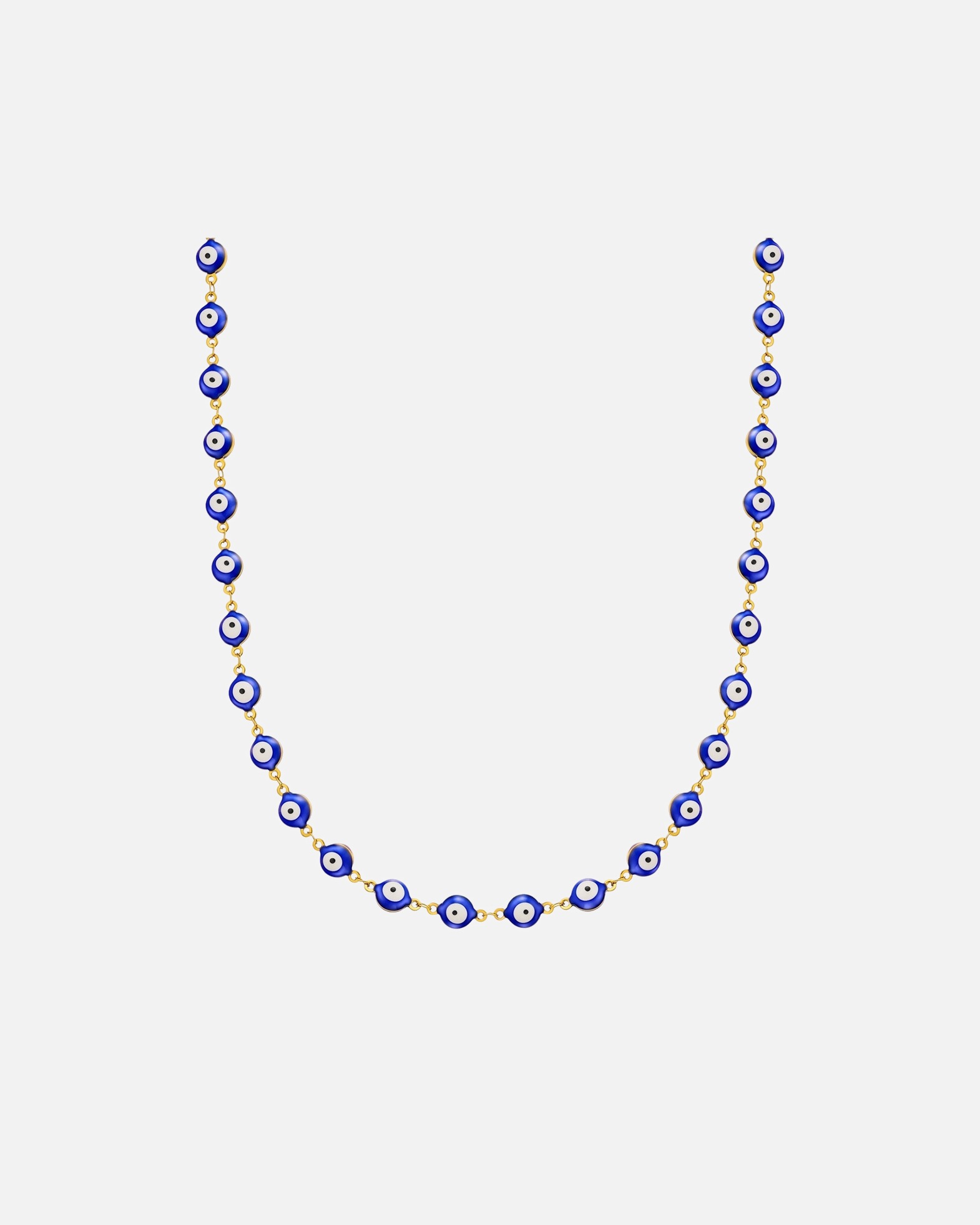 Halskette für Männlich Halskette Allsehendes Auge aus Edelstahl in gelbgold 50 cm