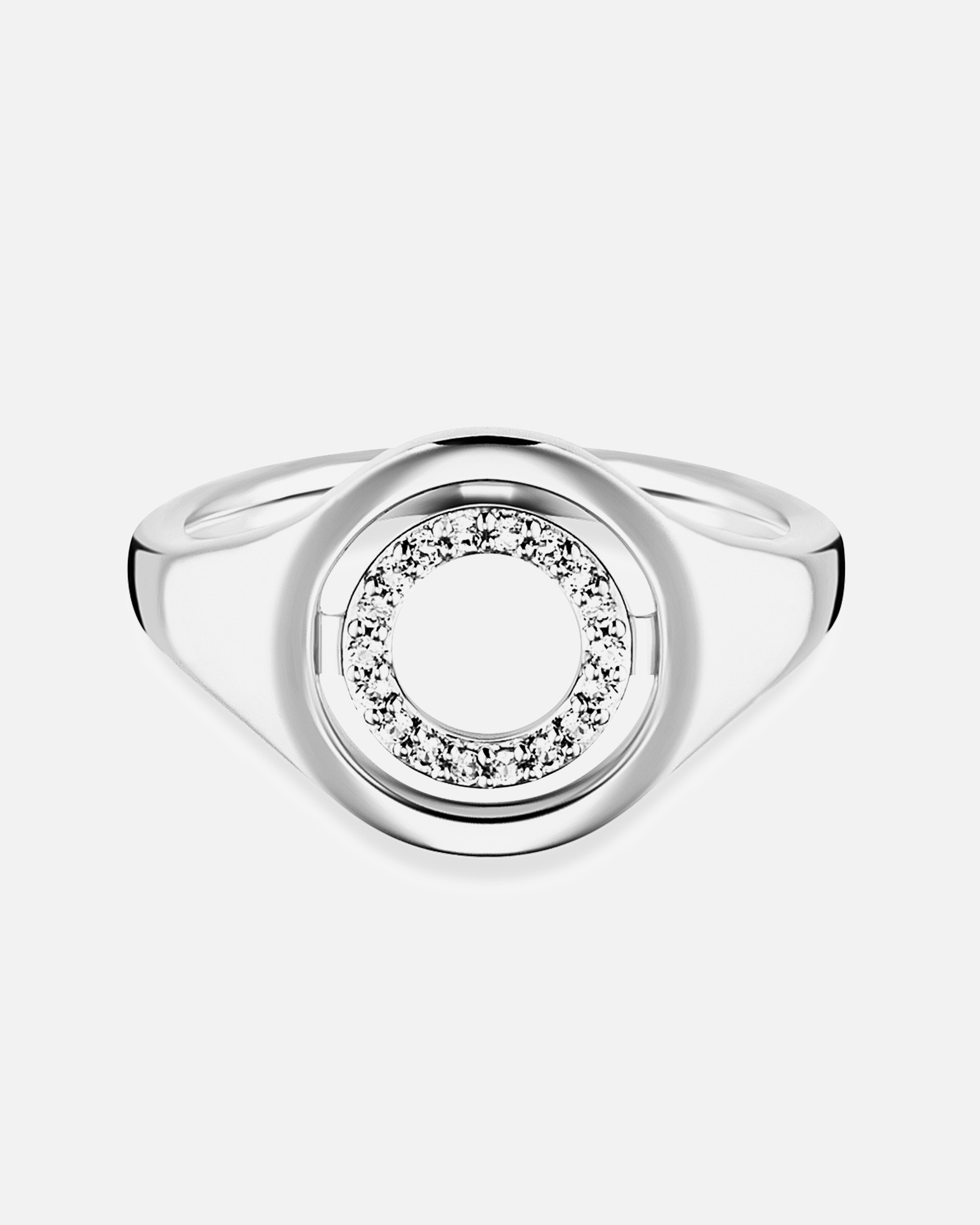 Ring für Weiblich caï Ring 925/- Sterling Silber Topas weiß 0,096ct. 054 (17,2)