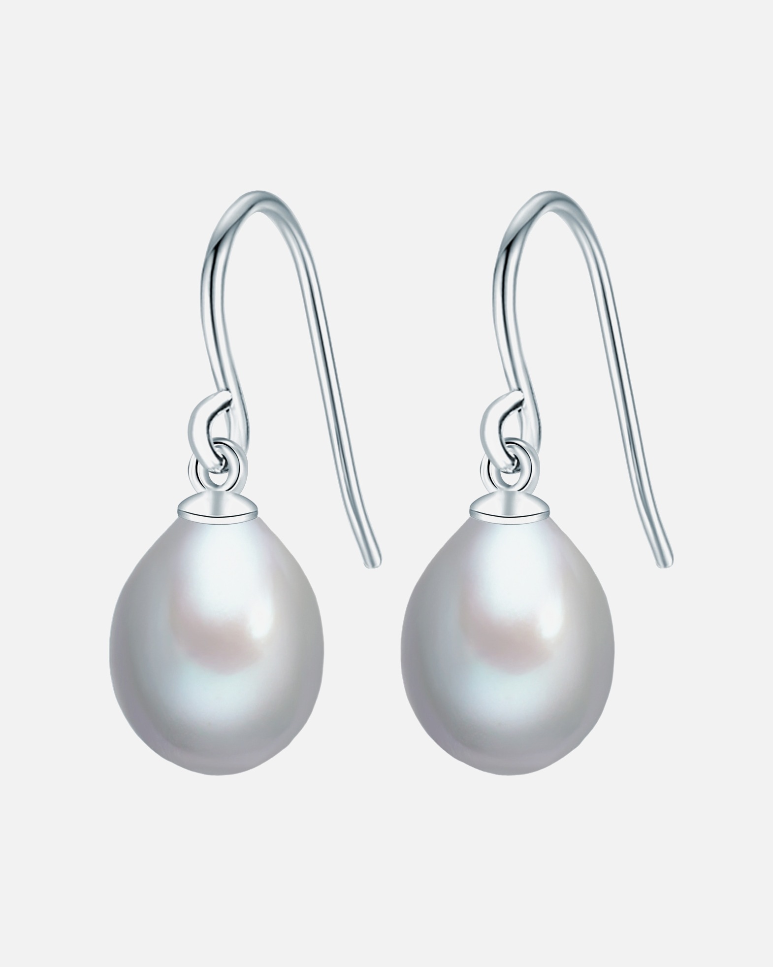 Ohrringe für Weiblich Valero Pearls Perlen-Ohrhänger Sterling Silber Süßwasser-Zuchtperle in Silber 1 Stück