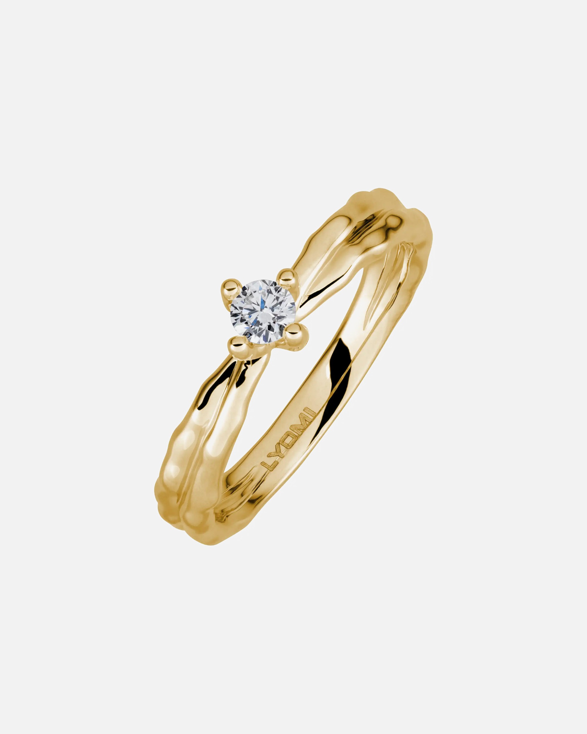 Ring für Weiblich Lyomi Default Brand Line Ring 585/- Gold Diamant Lab Grown weiß 0,15ct. 058 (18,5)