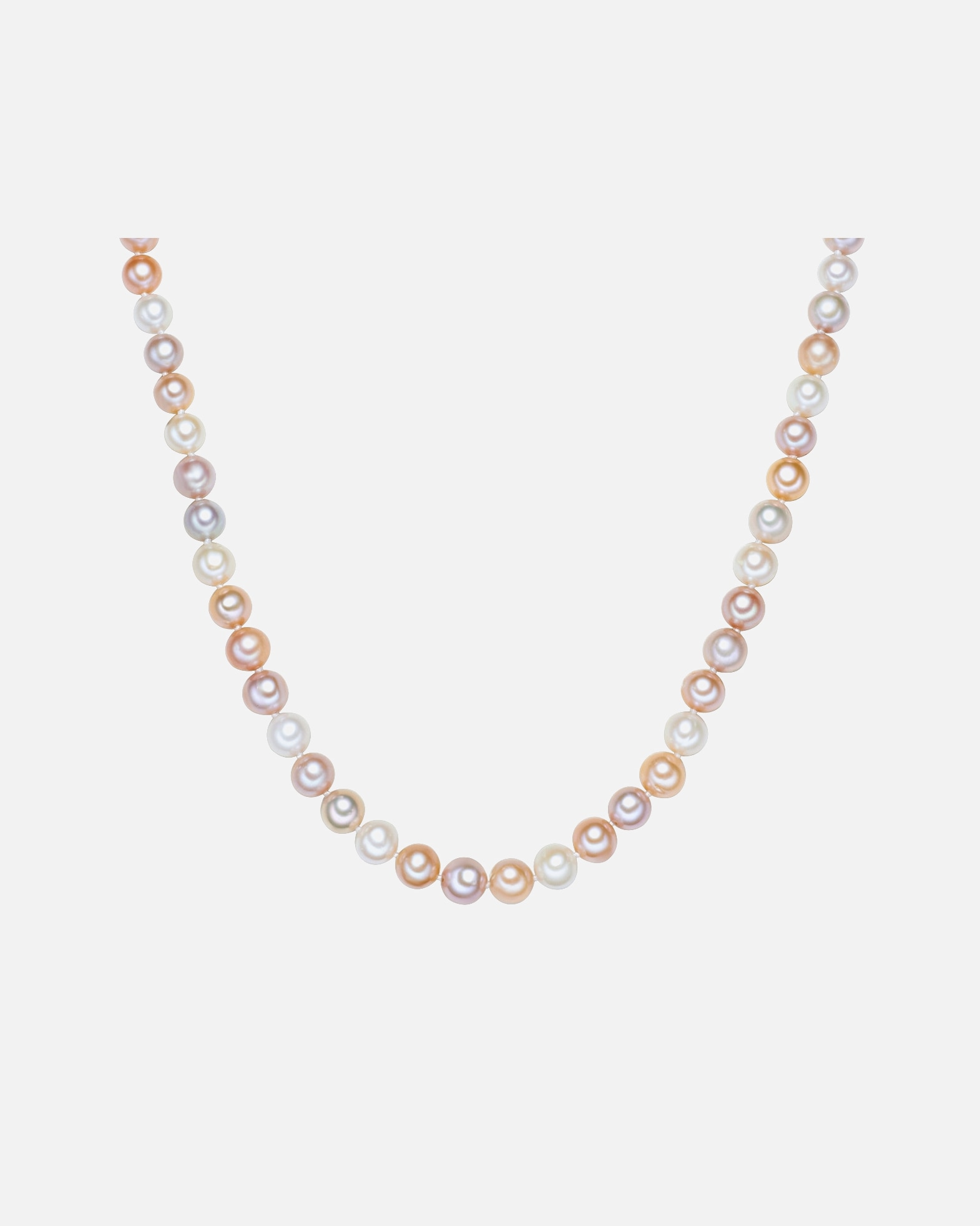Halskette für Weiblich Valero Pearls Perlen-Kette aus Perlseide in Multicolor mit Süßwasser-Zuchtperle 1 Stück