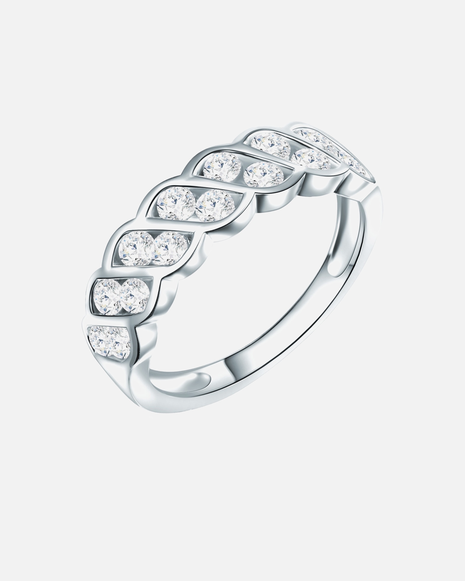 Ring für Weiblich Rafaela Donata Ring Sterling Silber Zirkonia in Silber 50