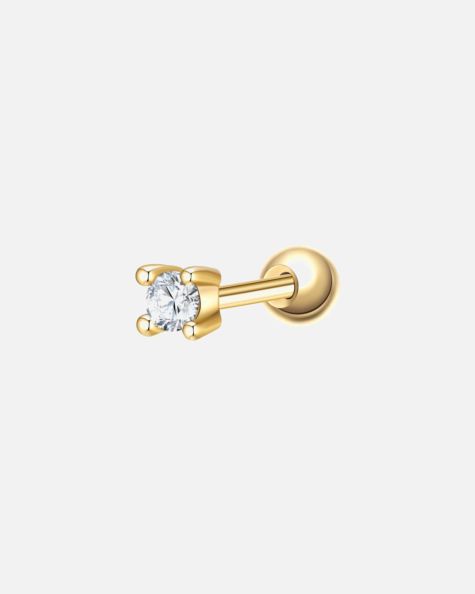 Ohrringe für Weiblich Glanzstücke München Ohrstecker aus Sterling Silber in Gelbgold mit Zirkonia 2,6 mm