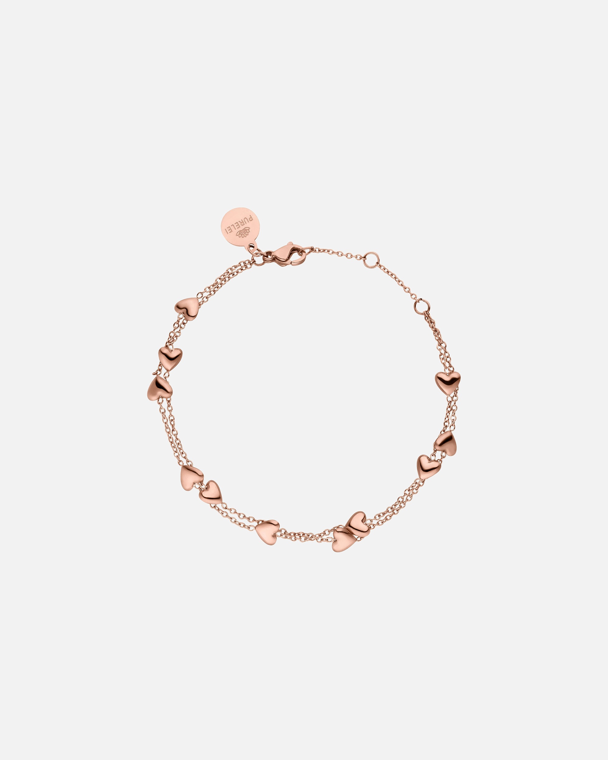 Armband für Weiblich Purelei Alohi Heart Armband 100% Edelstahl Roségold