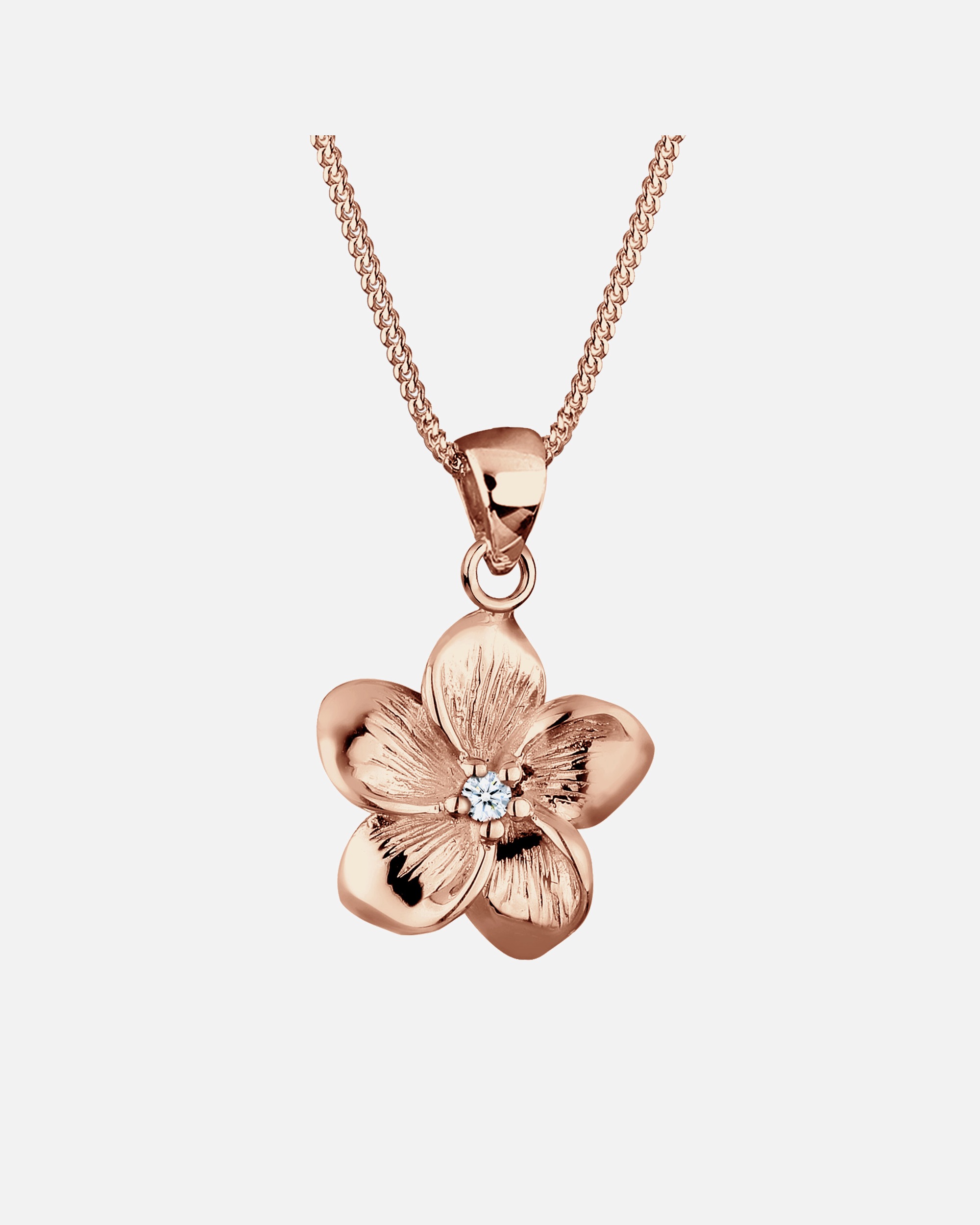 Halskette für Weiblich Elli DIAMONDS Frangipani Blüte Diamant (0.03 ct) 925 Silber 1 Stück