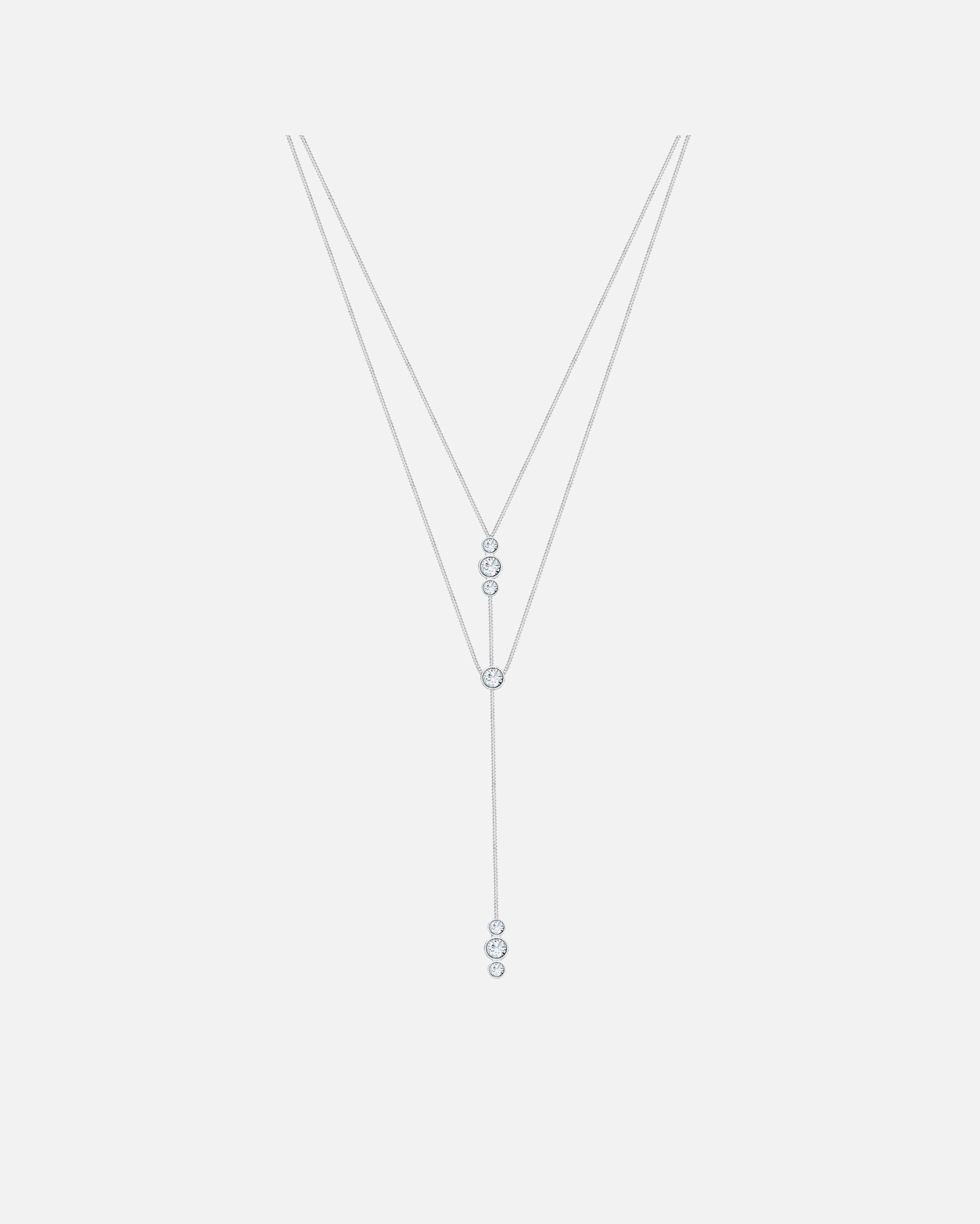 Halskette für Weiblich Elli Y-Kette Geo Layer 925 Silber, mit Kristallen von Swarovski® 1 Stück