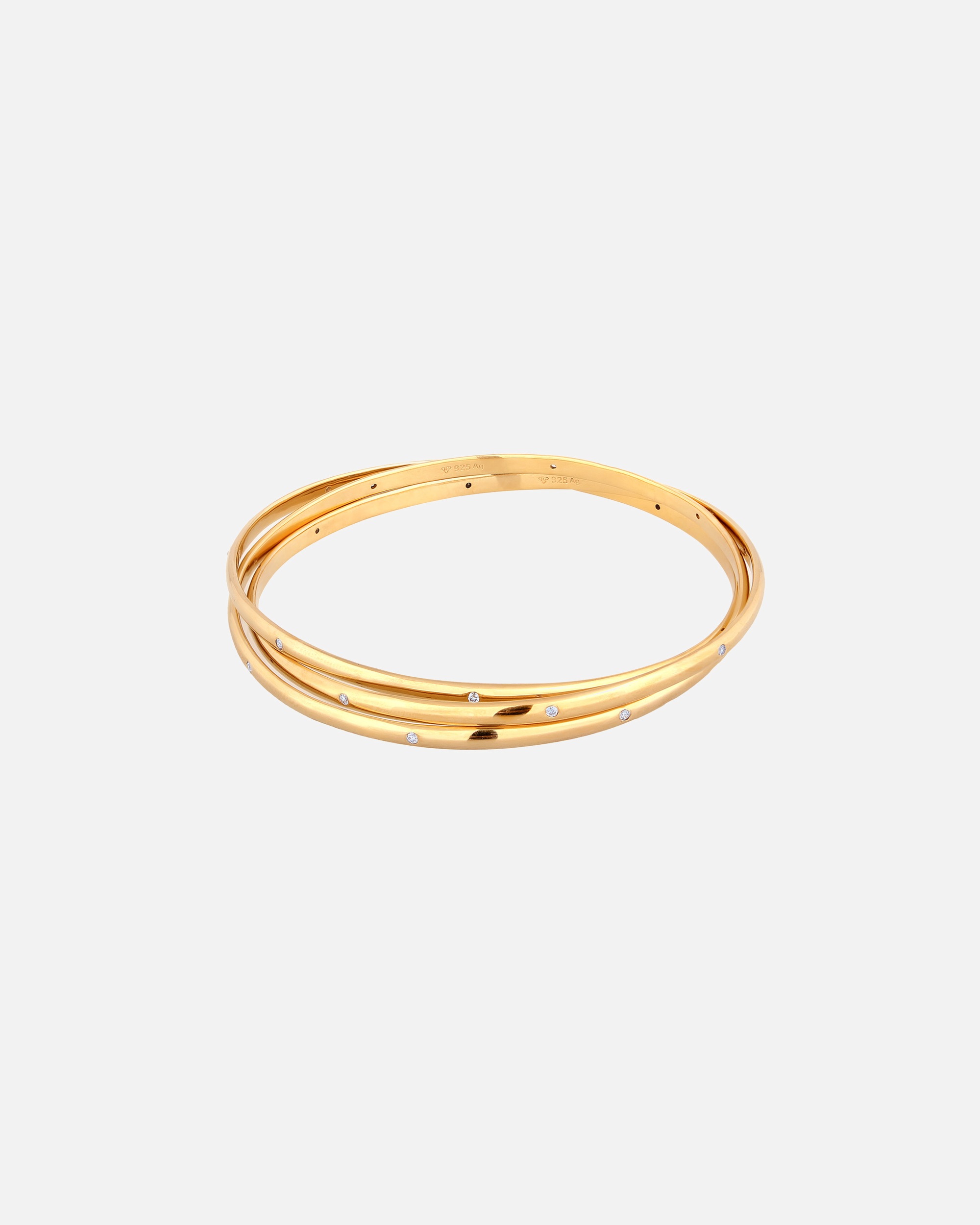 Armreif für Weiblich Elli PREMIUM Armreif mit Zirkonia Weiß 925 Sterling Silver Gold
